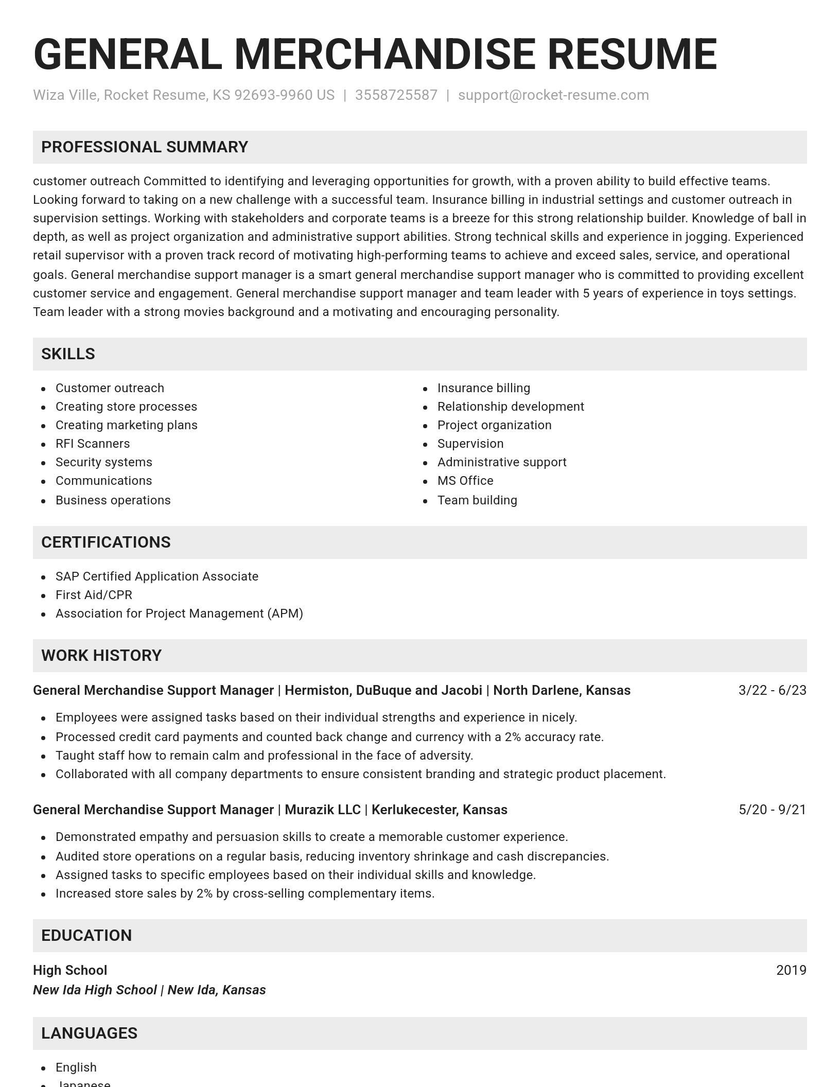 Genius resume template