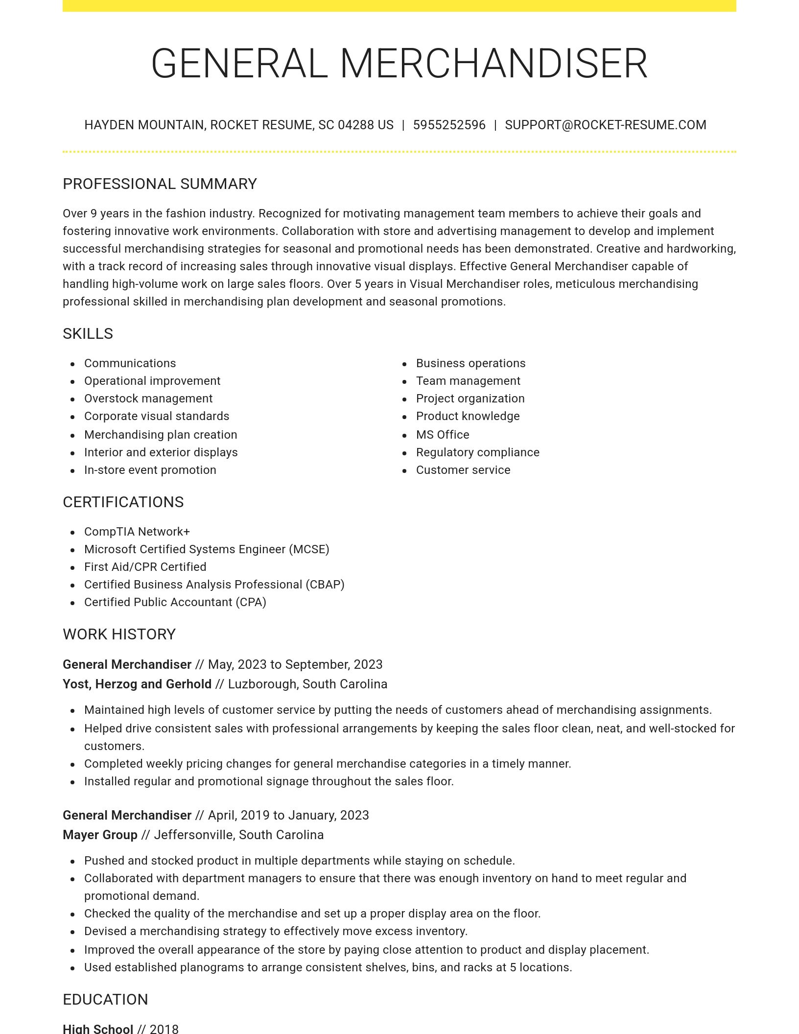 Grand resume template