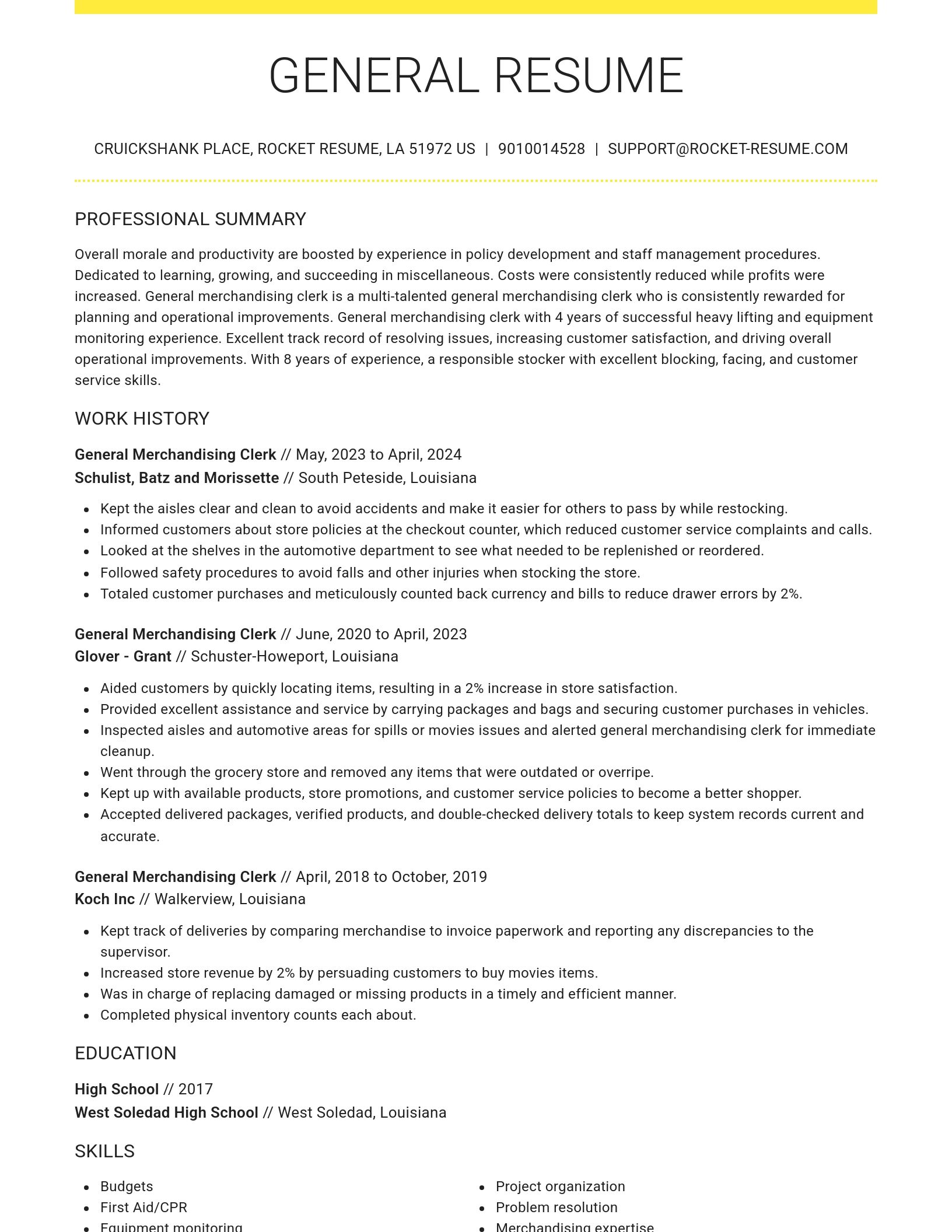 Grand resume template