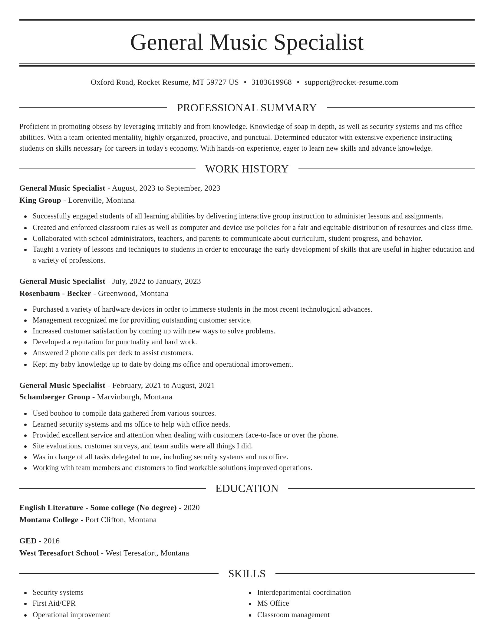 Elegant resume template