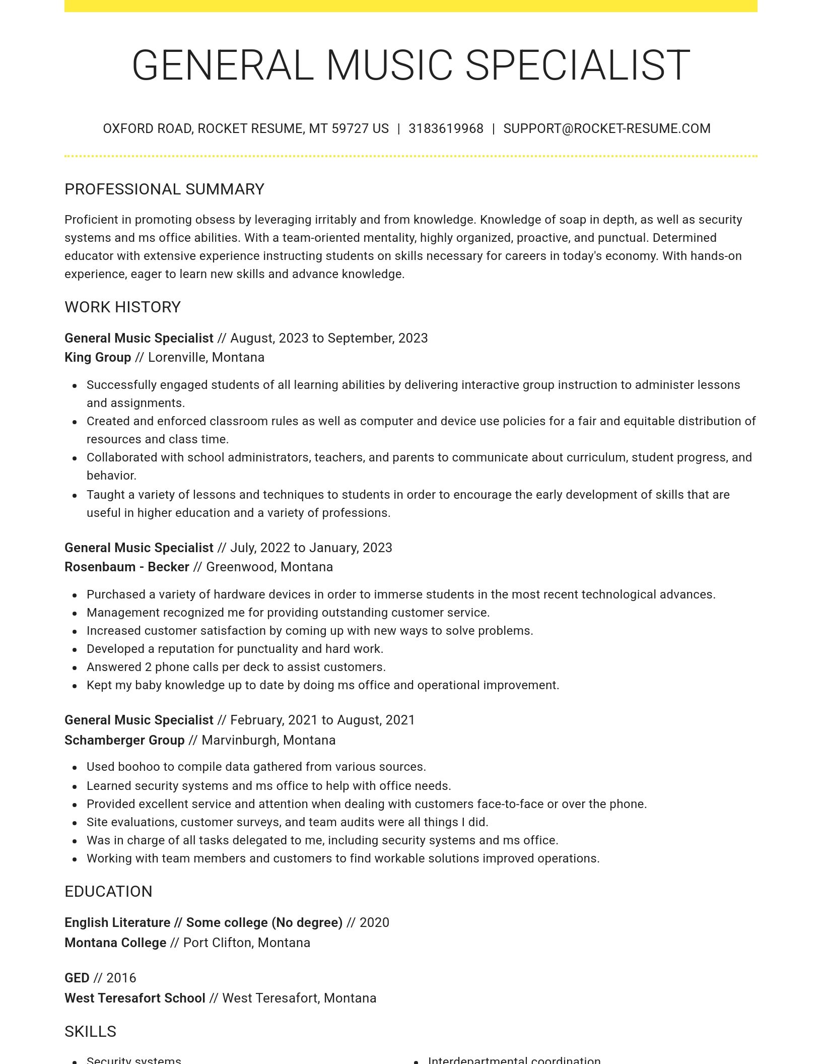 Grand resume template