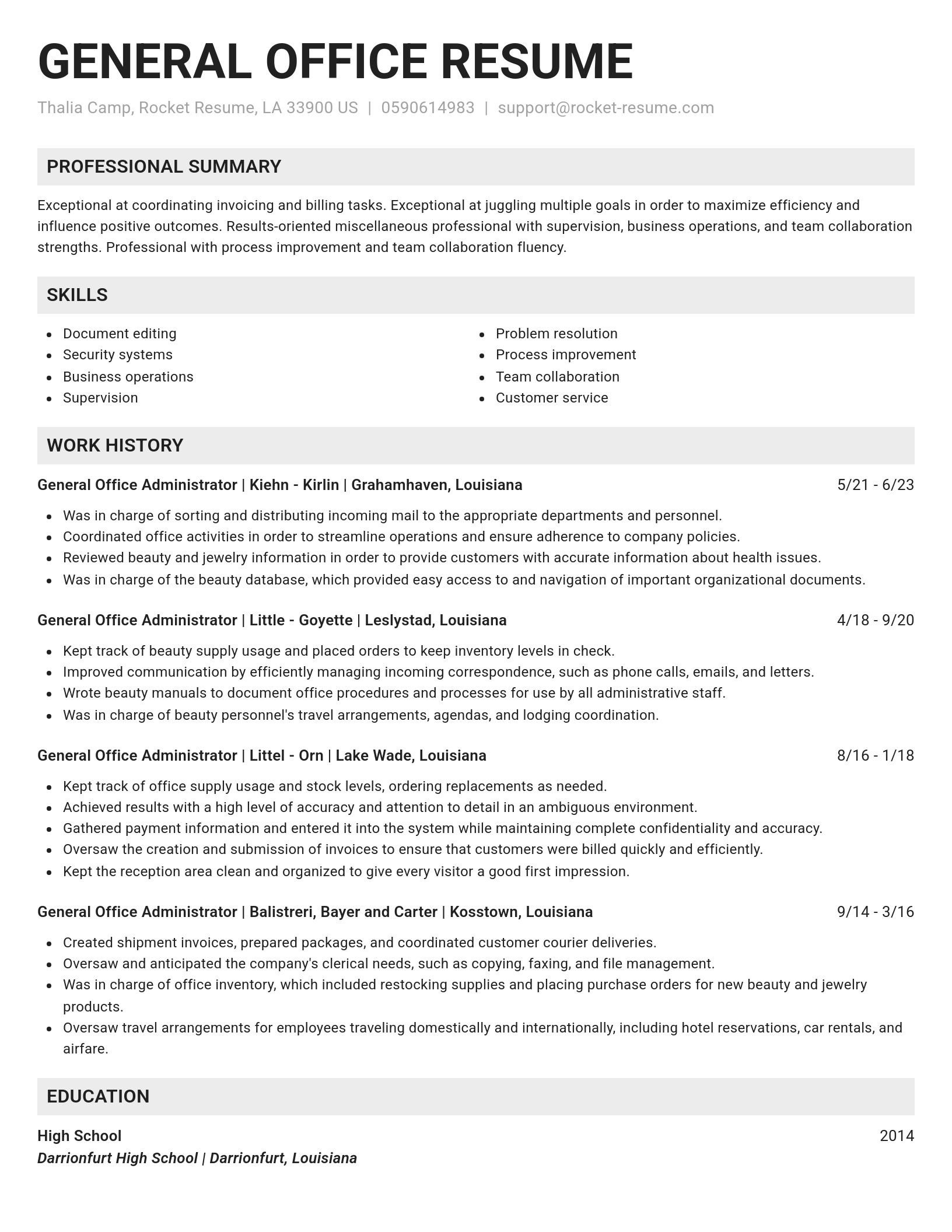 Genius resume template