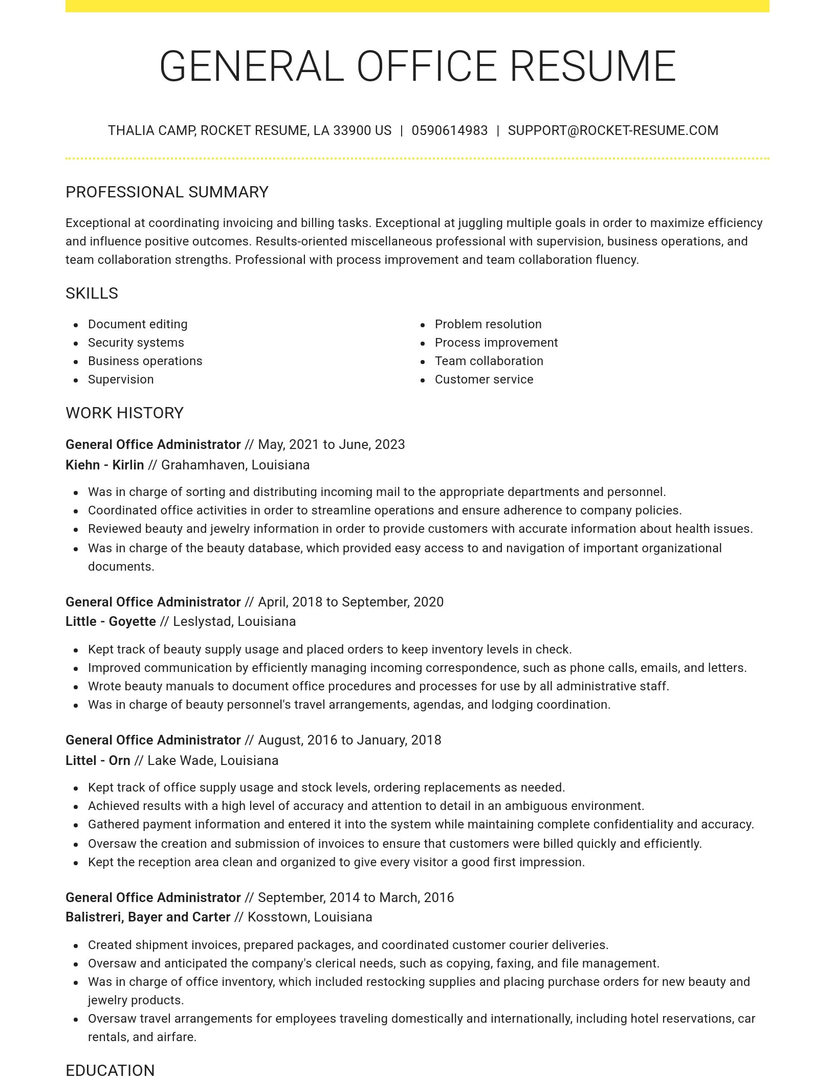 Grand resume template