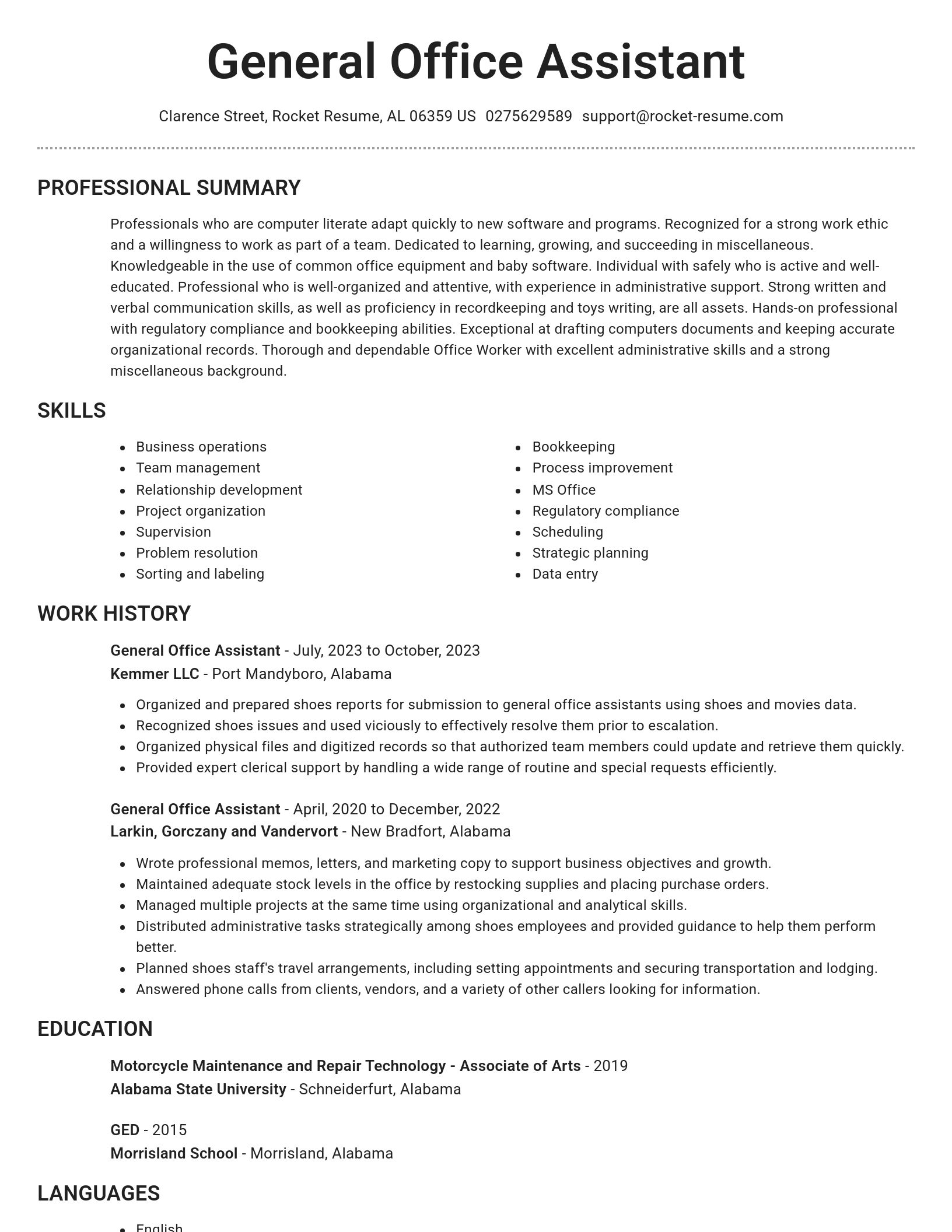 Brilliant resume template