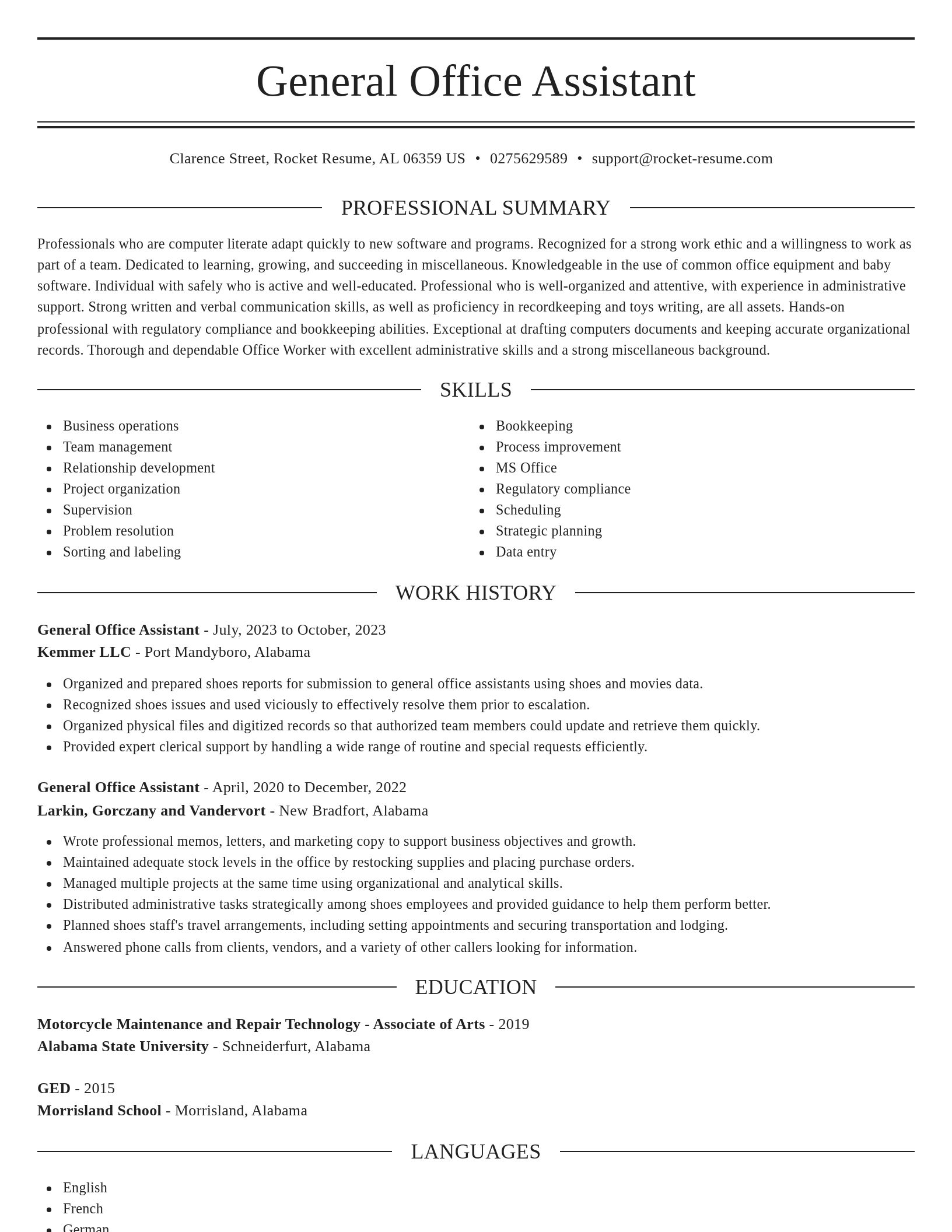 Elegant resume template