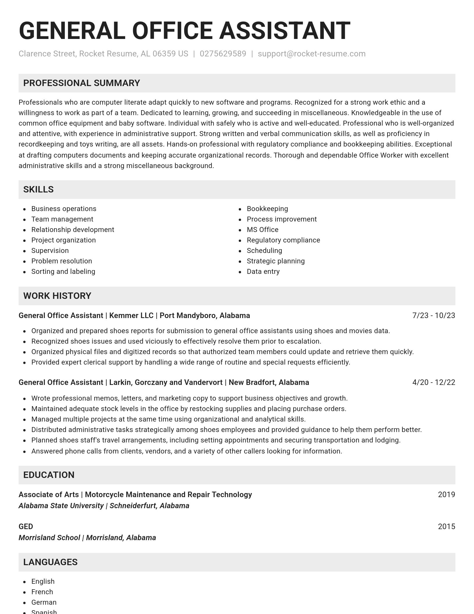 Genius resume template