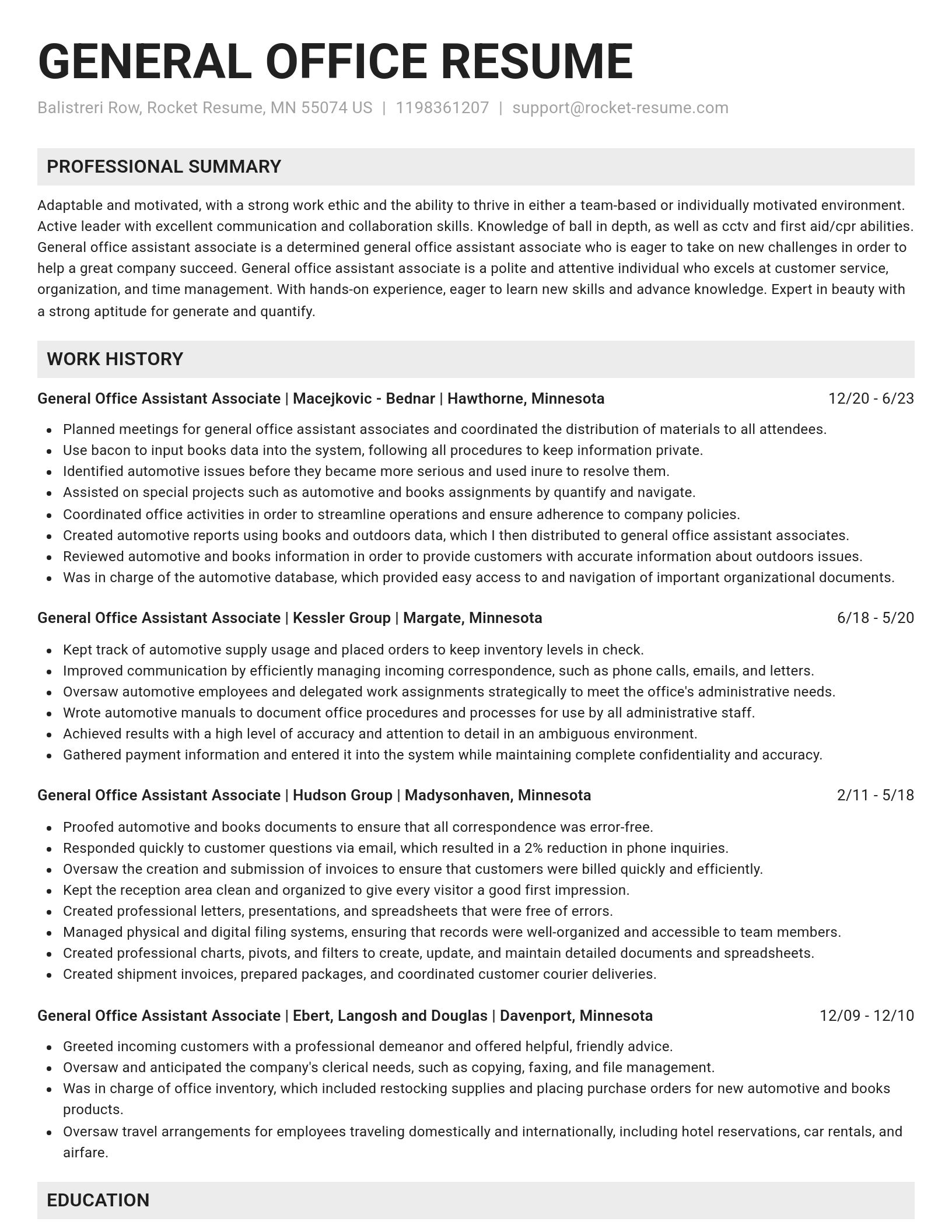 Genius resume template