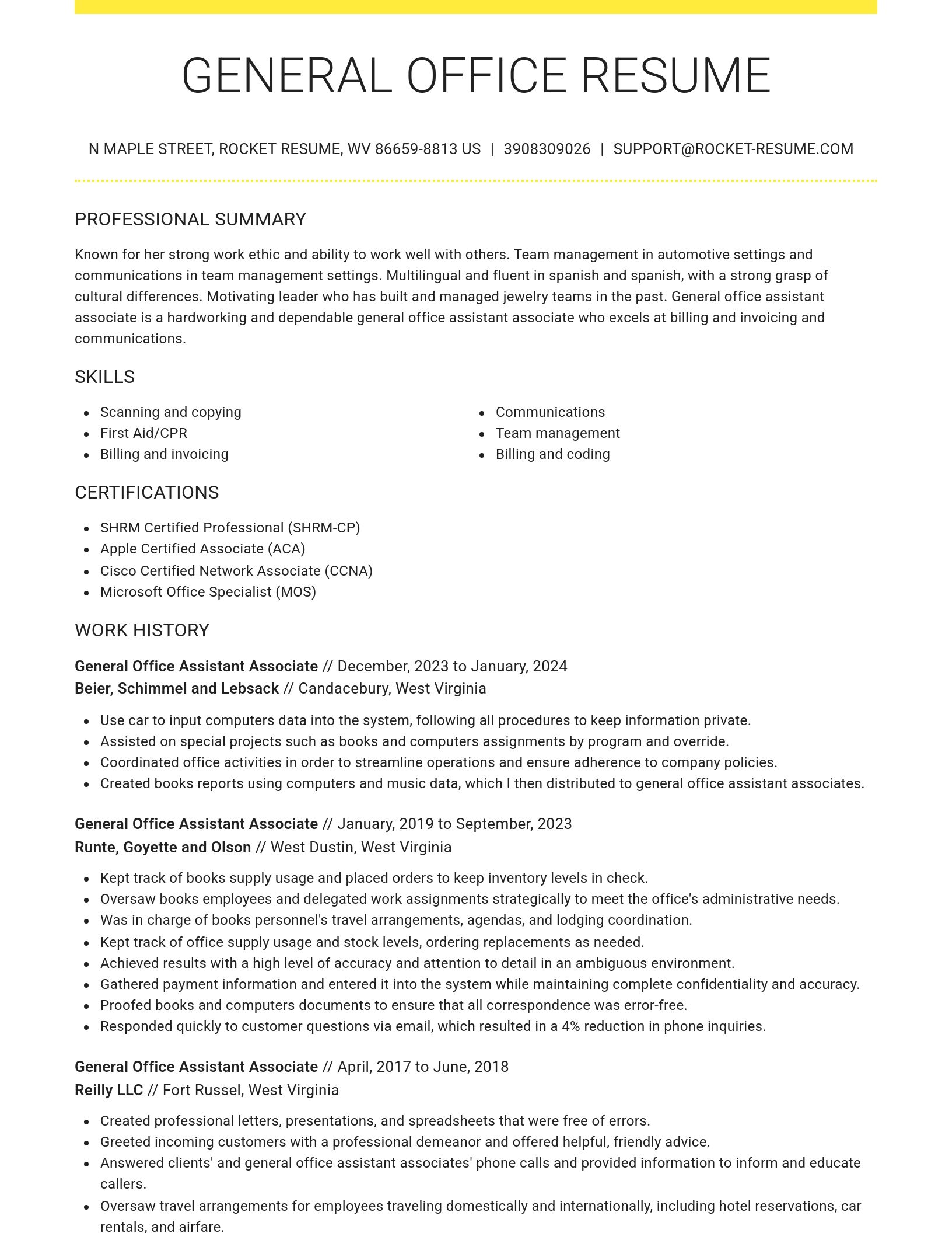 Grand resume template