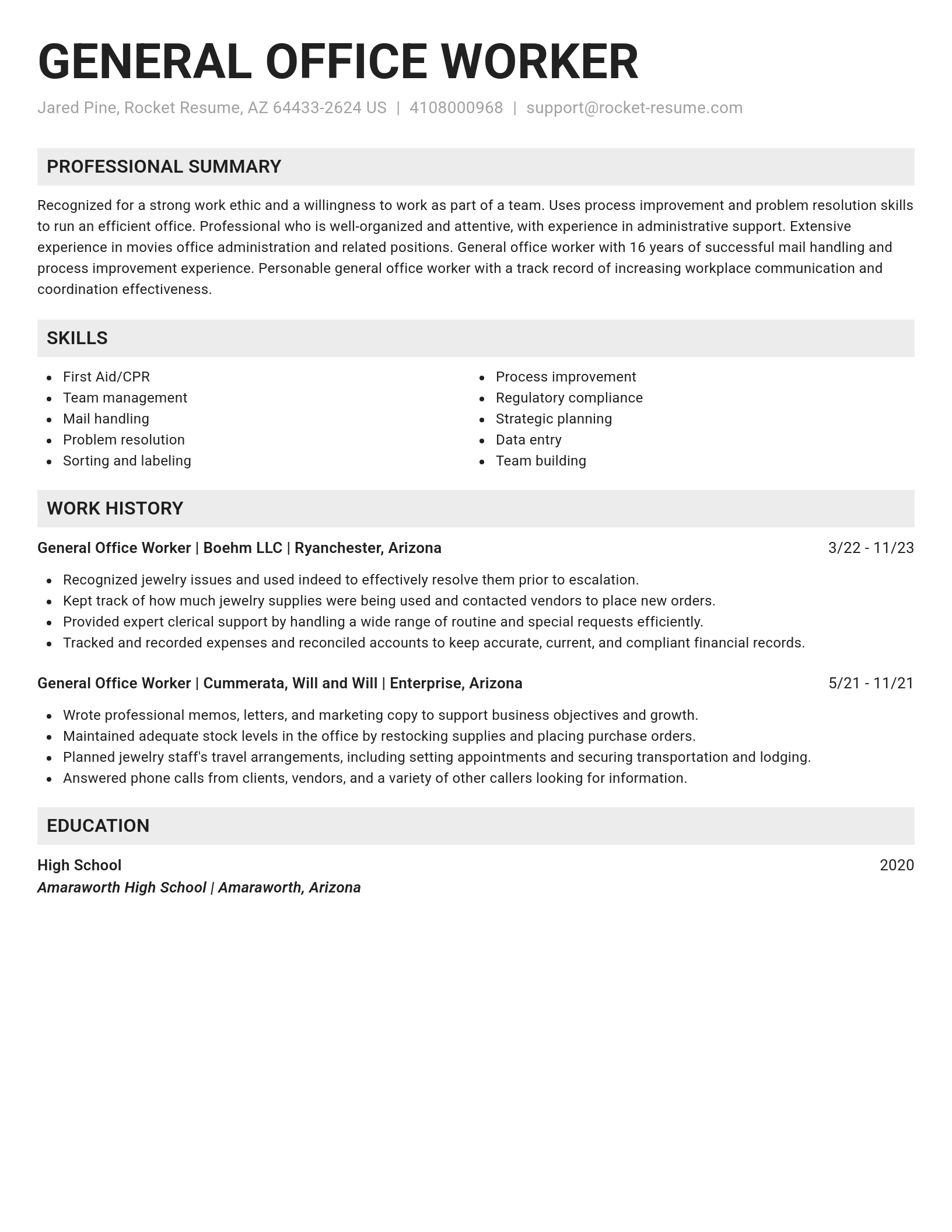 Genius resume template