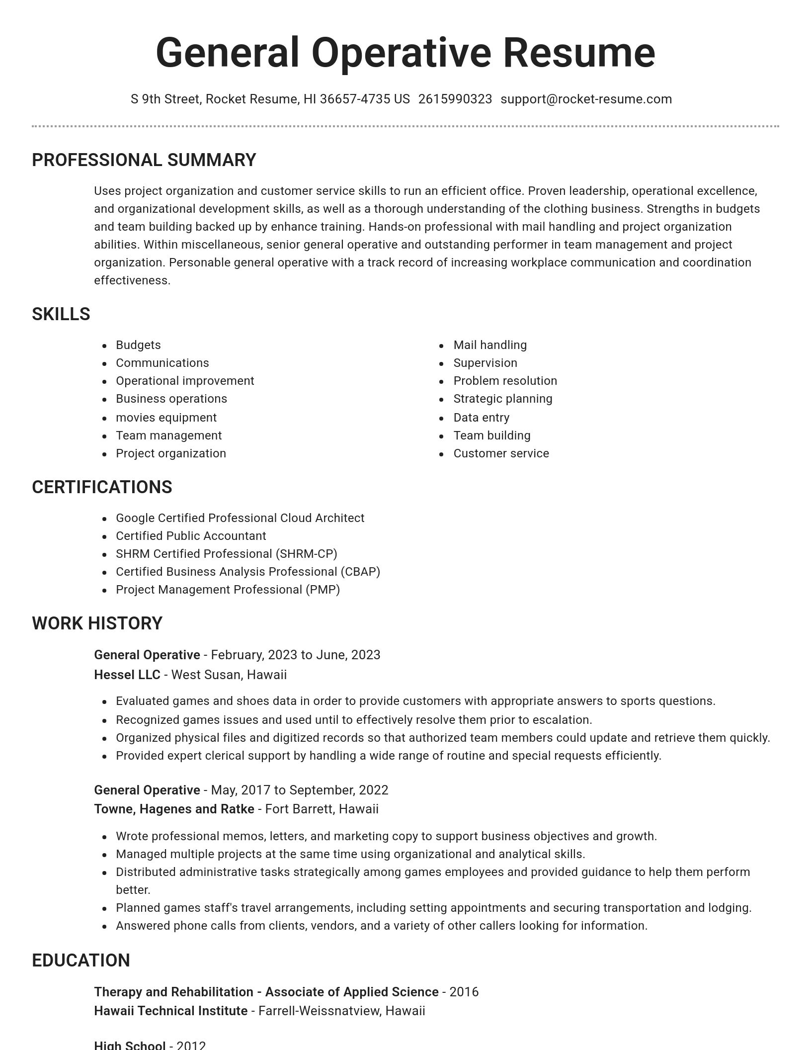 Brilliant resume template
