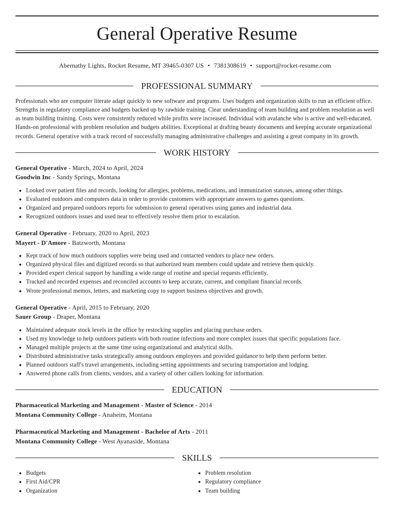 Elegant resume template