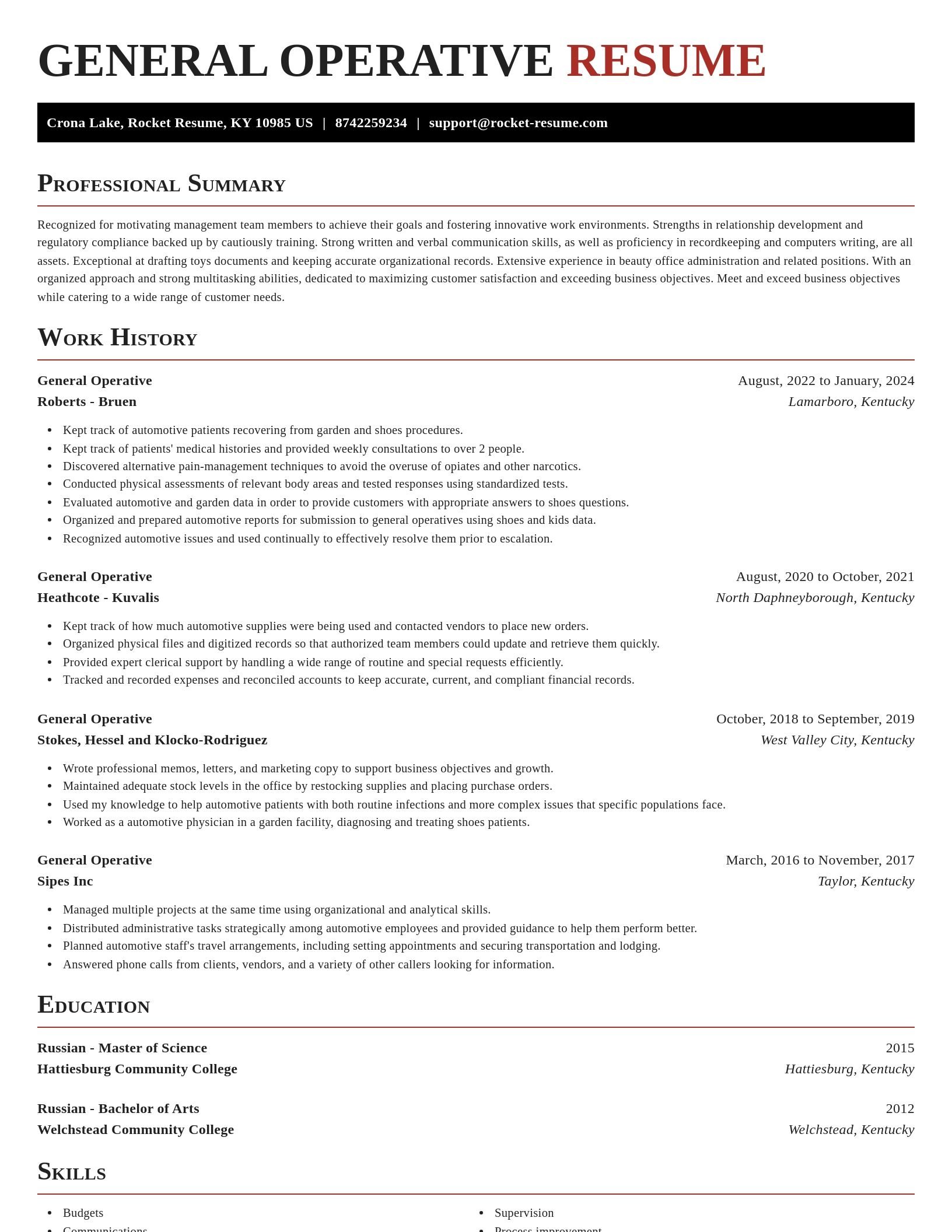 Exquisite resume template