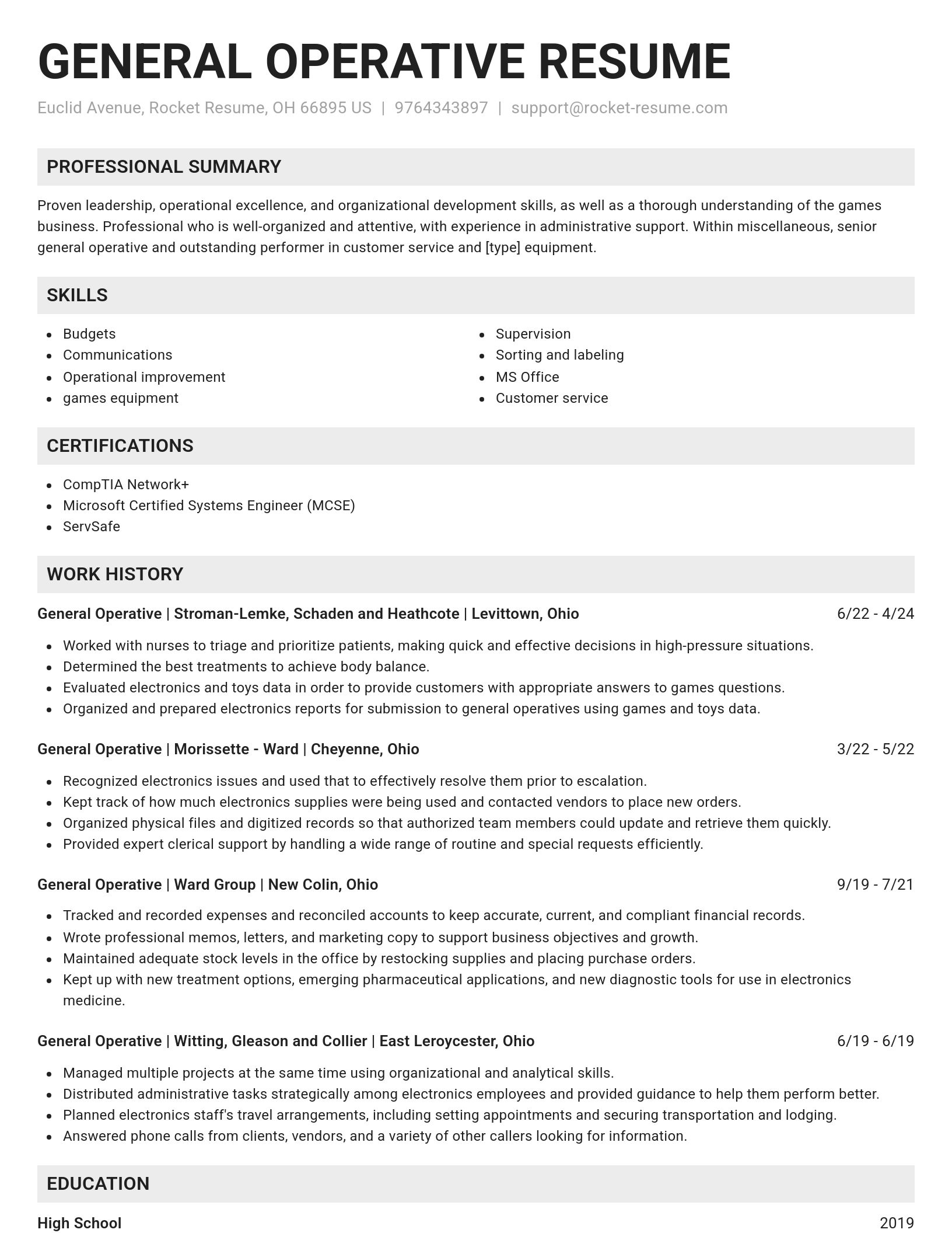 Genius resume template