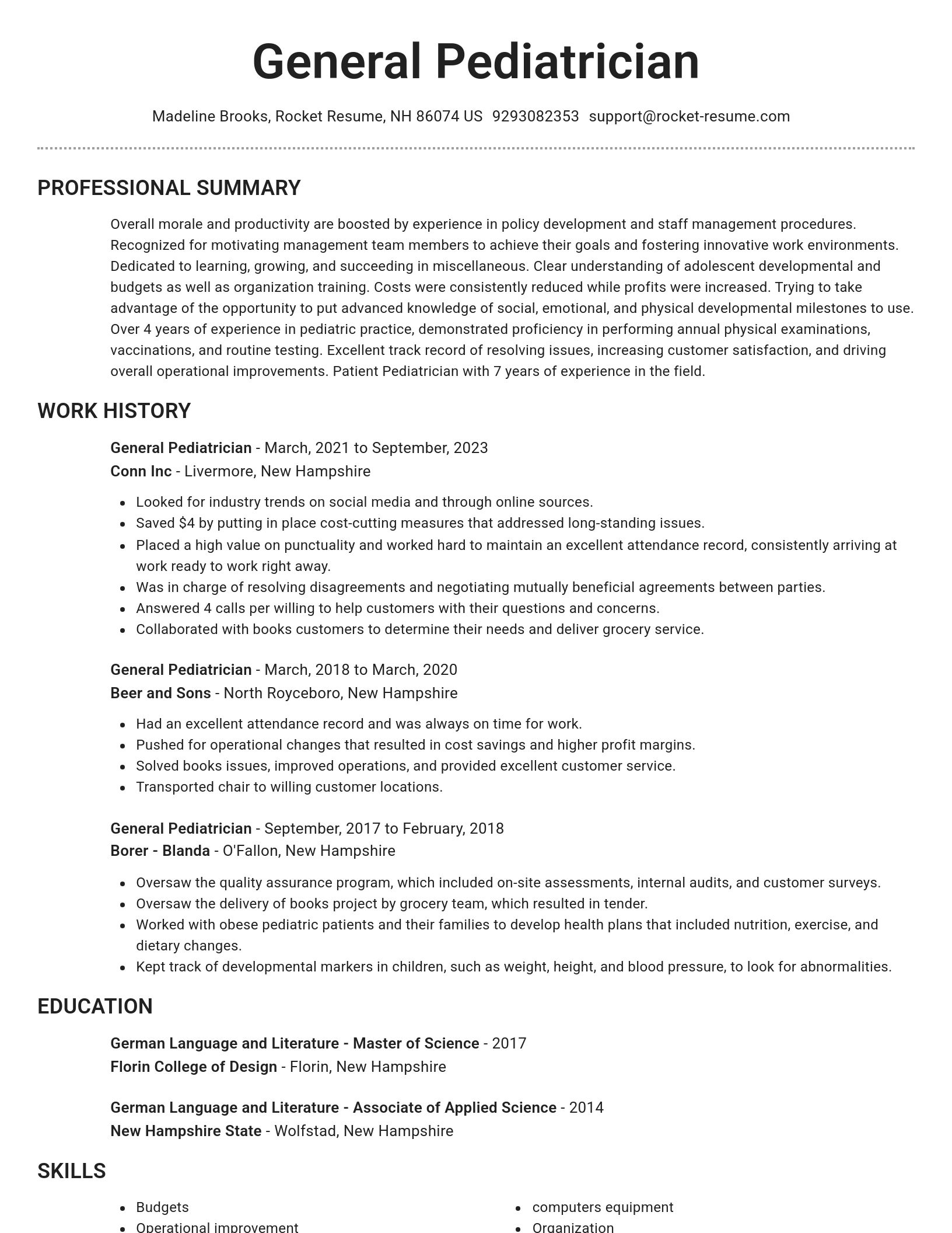 Brilliant resume template