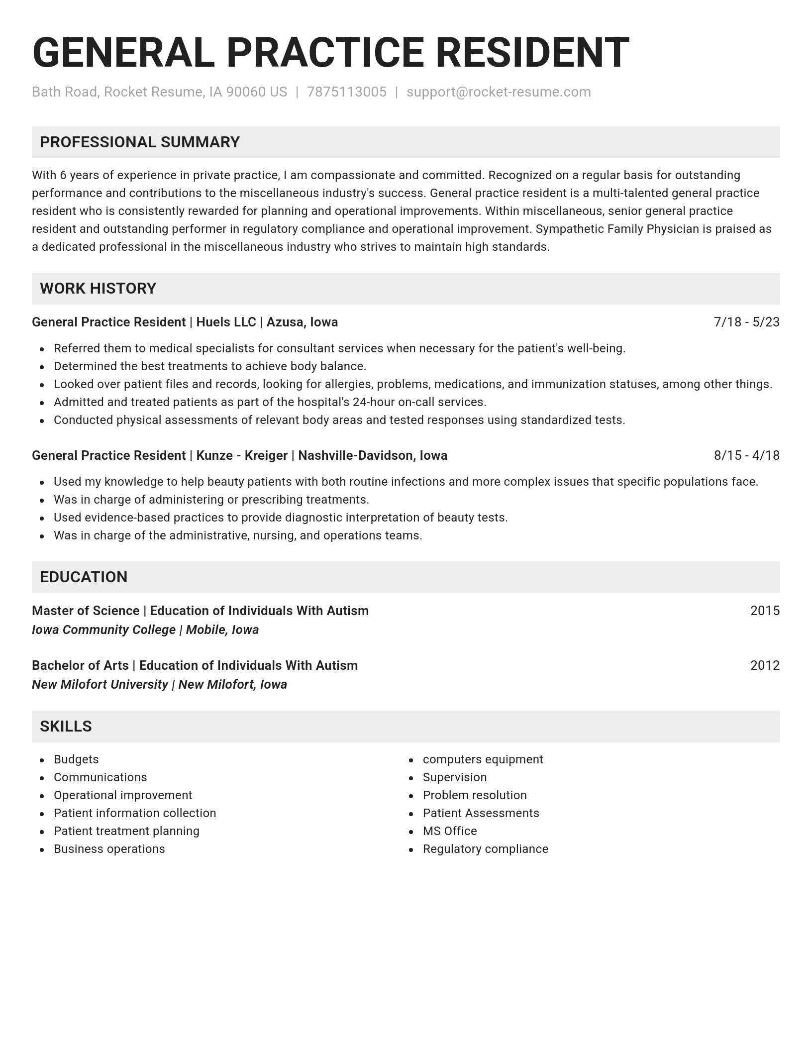 Genius resume template