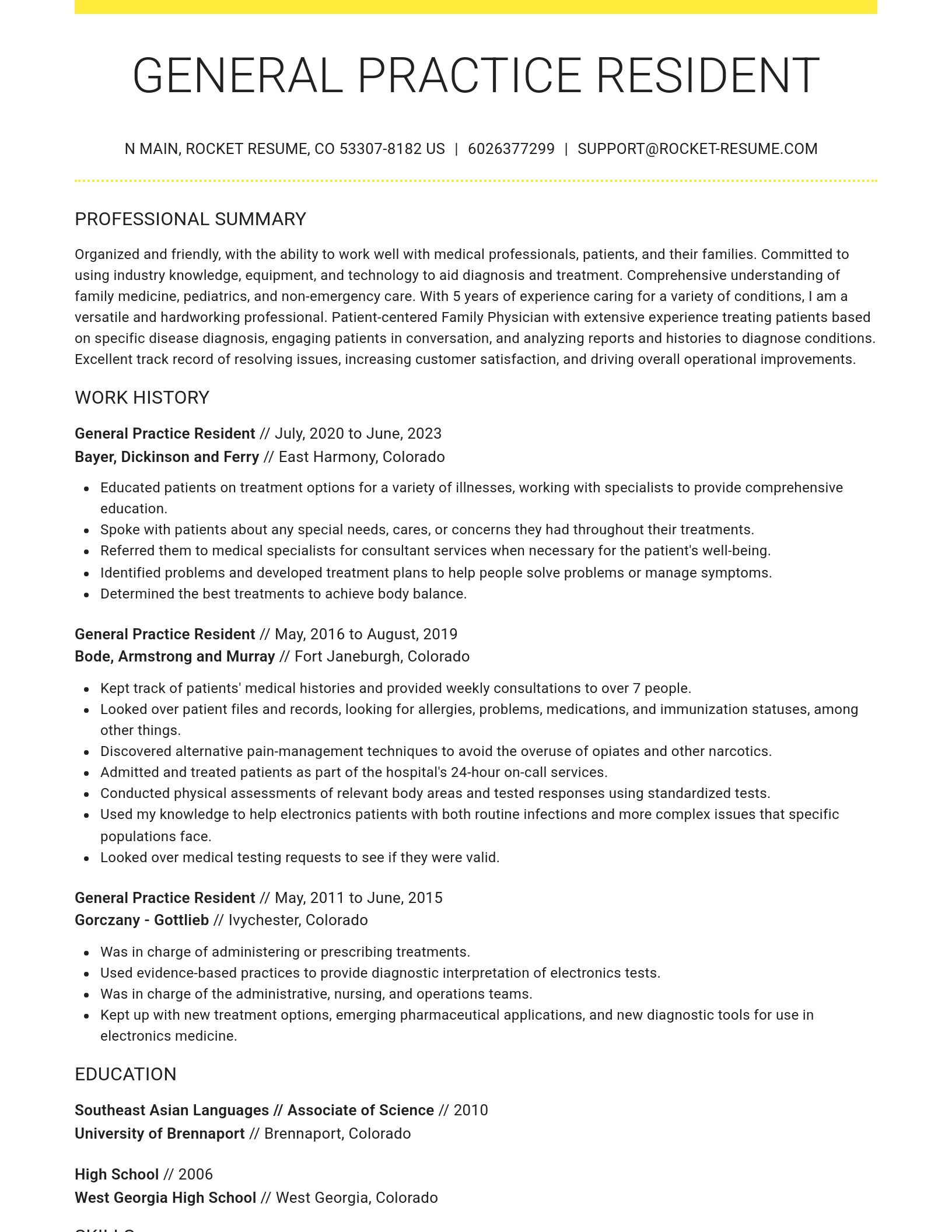 Grand resume template