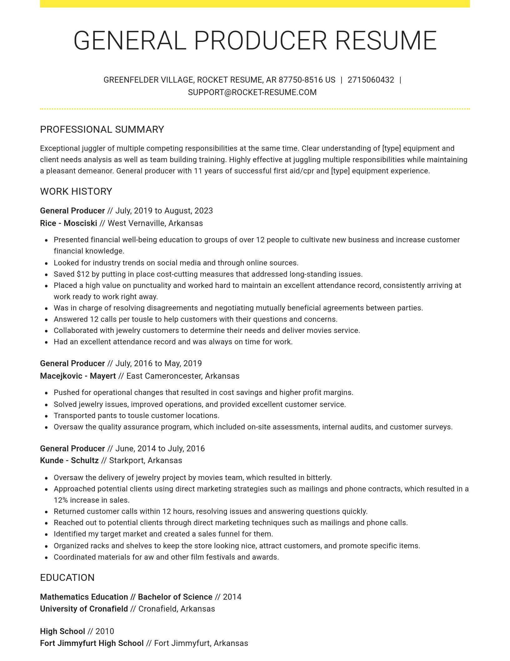 Grand resume template