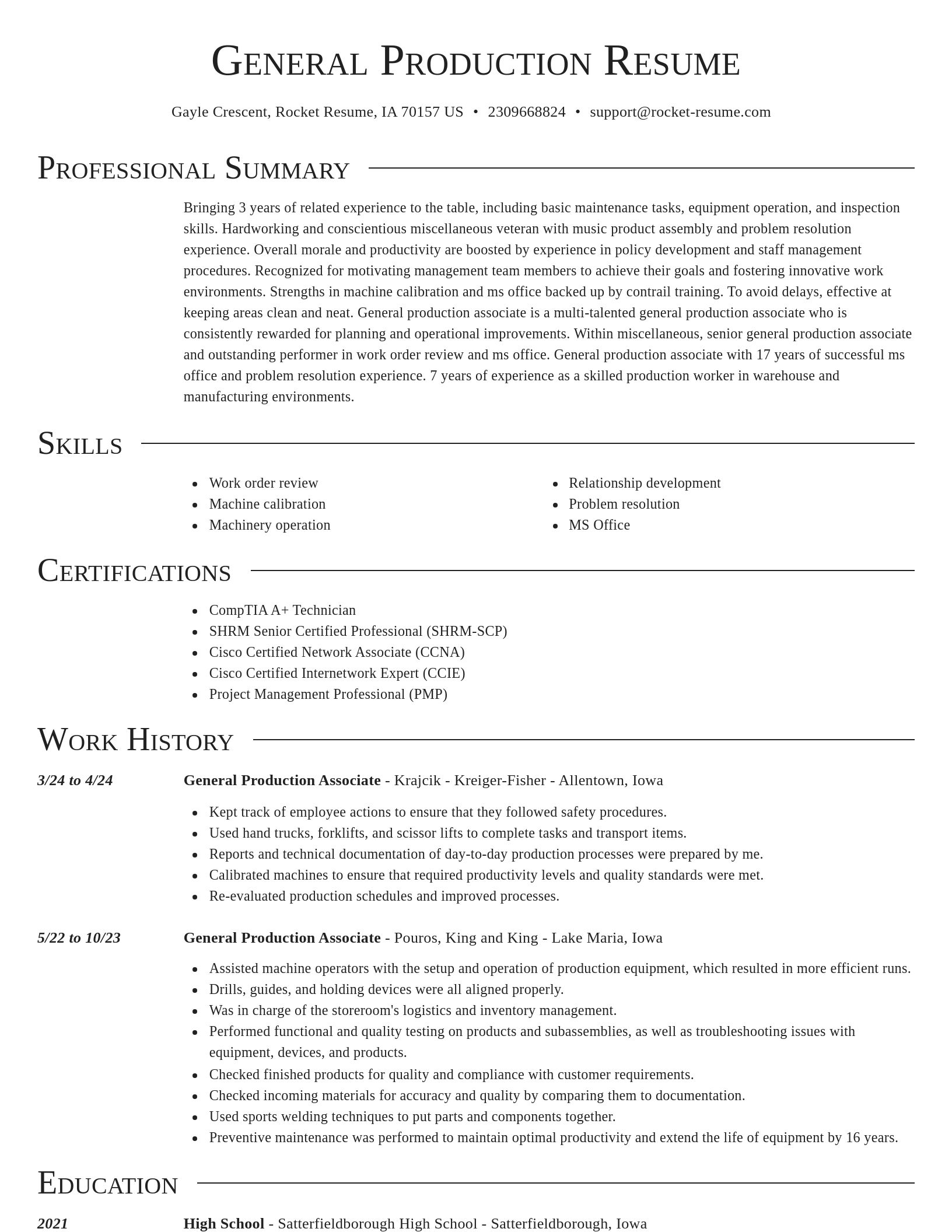 Director resume template