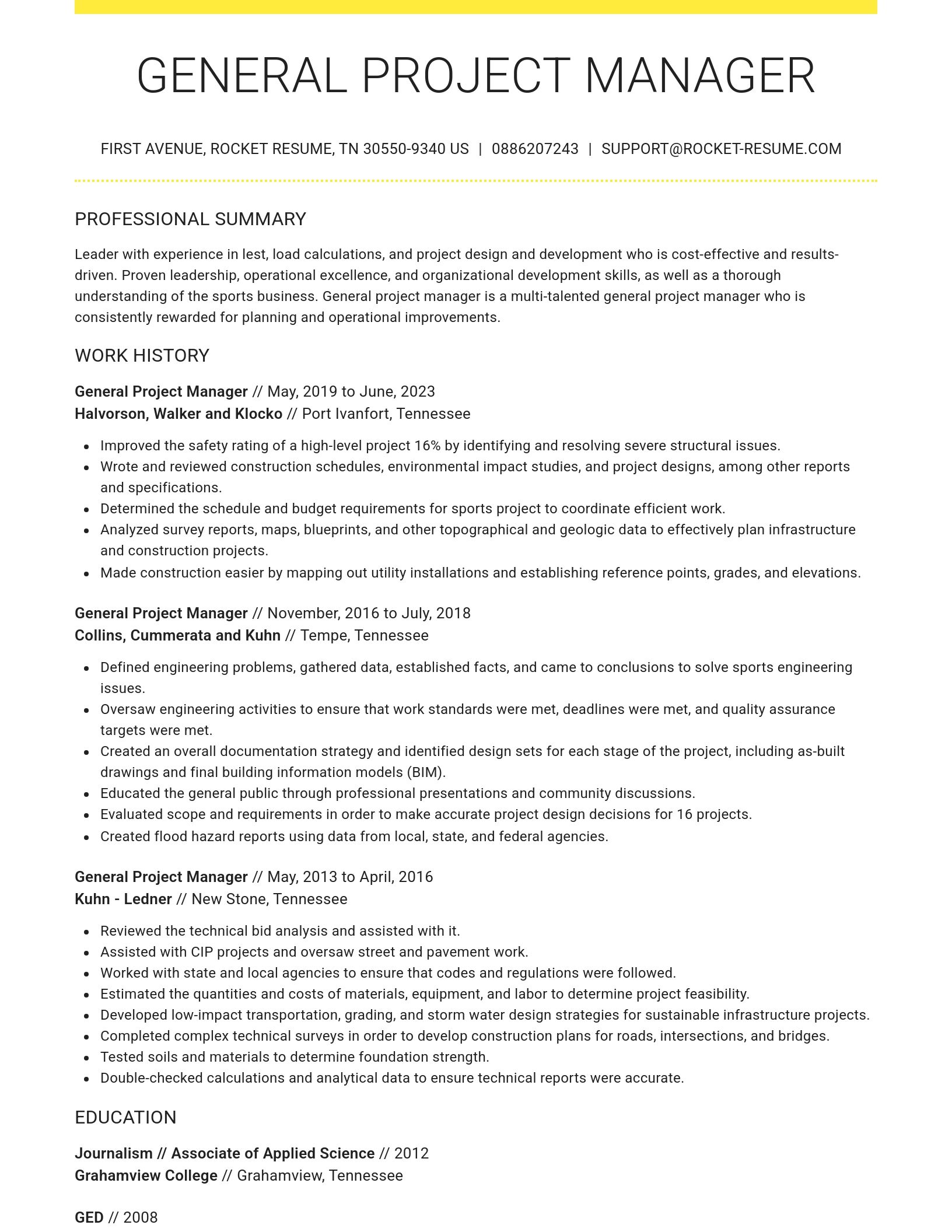 Grand resume template