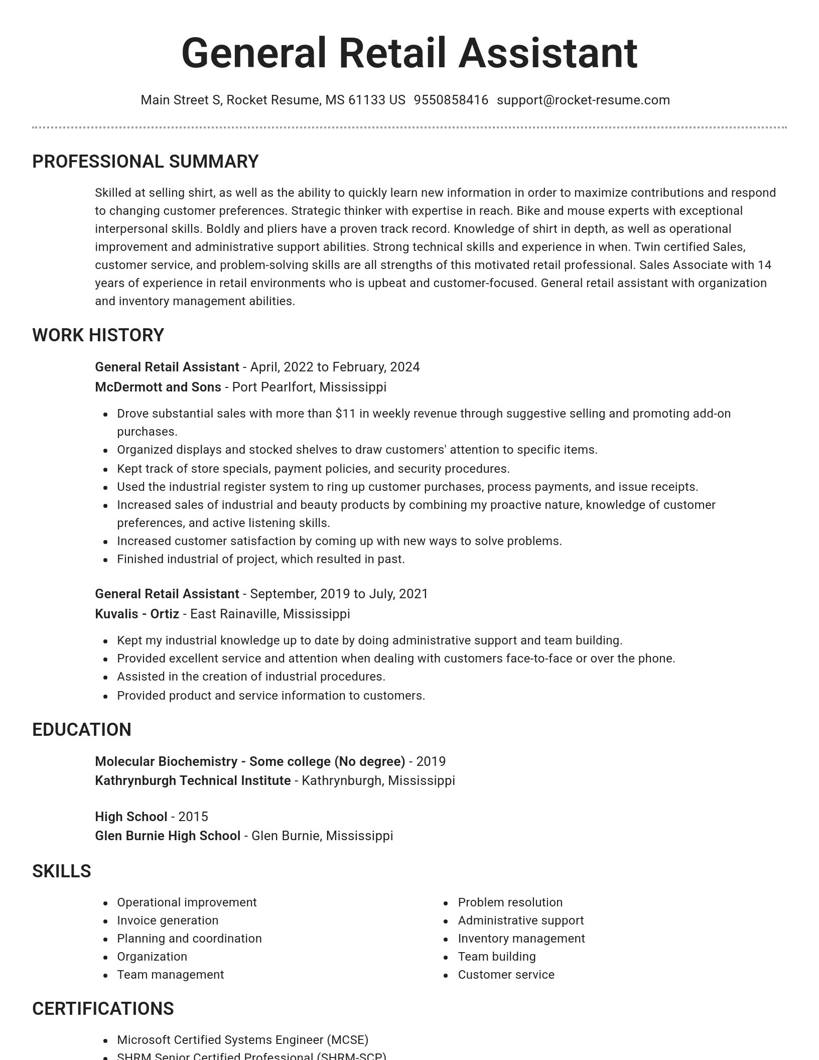 Brilliant resume template