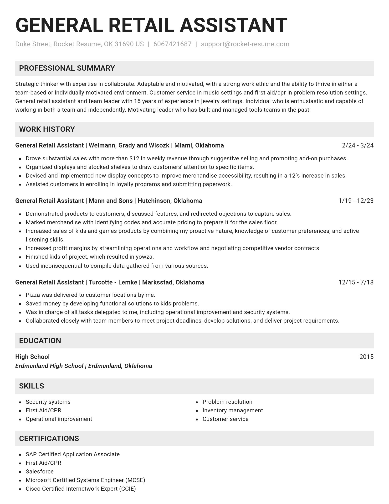 Genius resume template