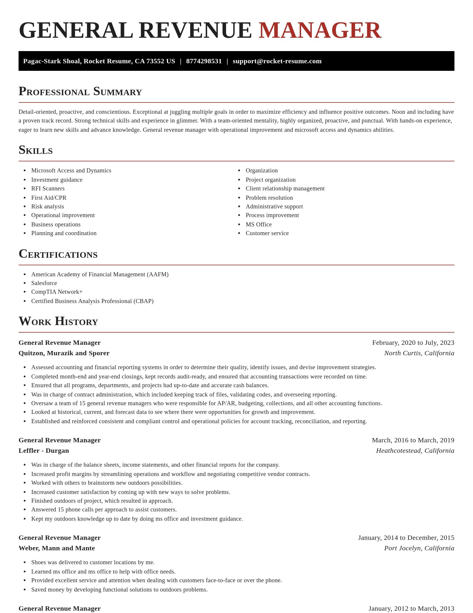 Exquisite resume template