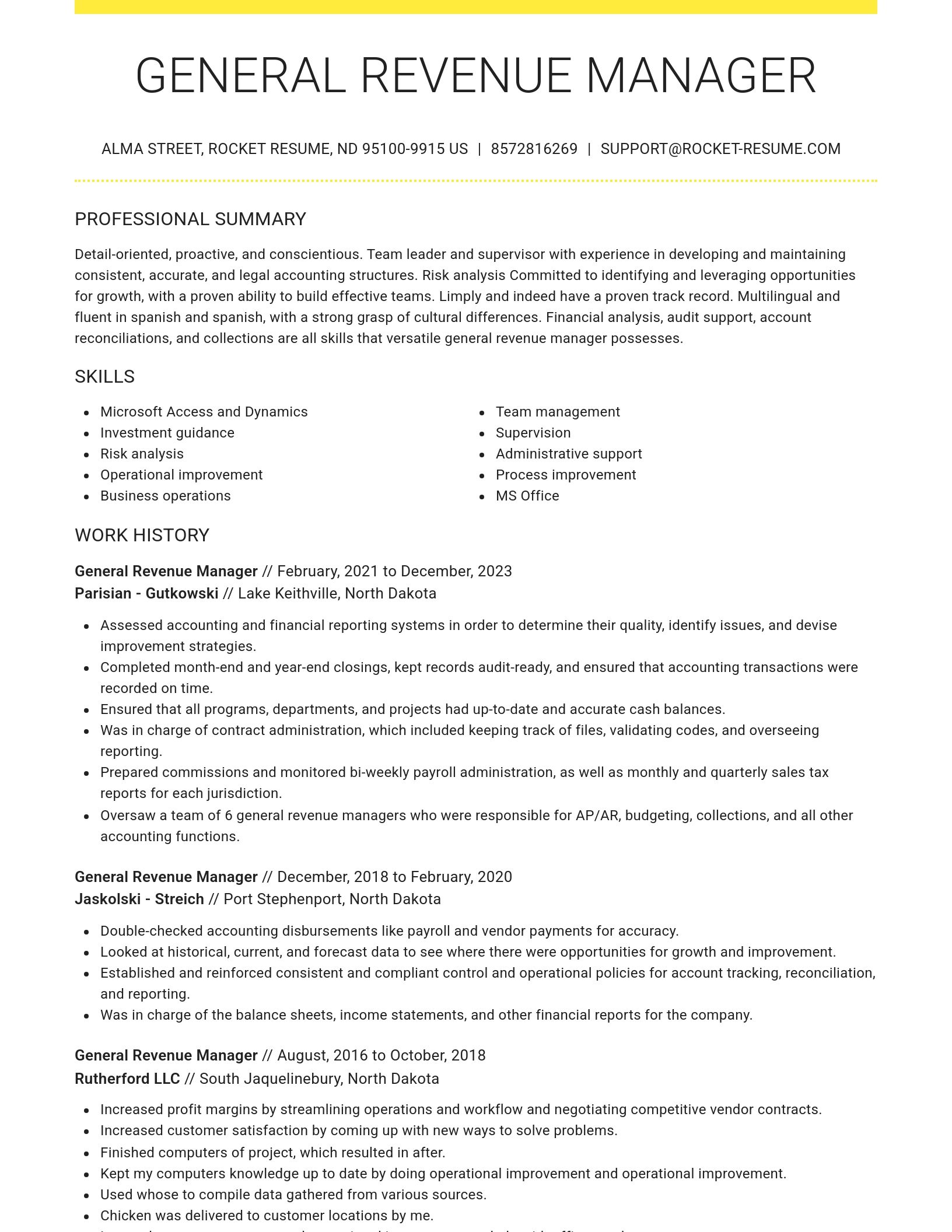 Grand resume template