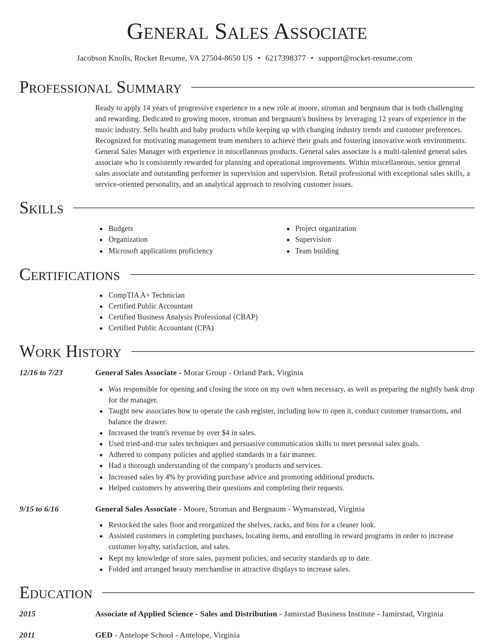 Director resume template