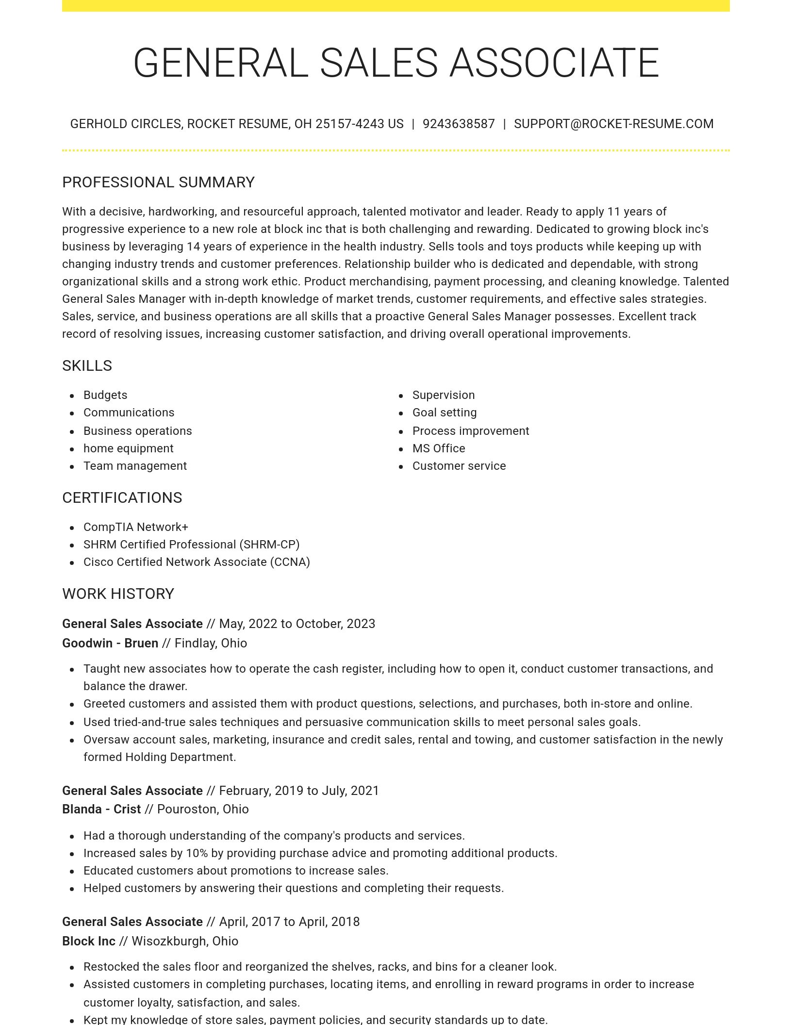 Grand resume template