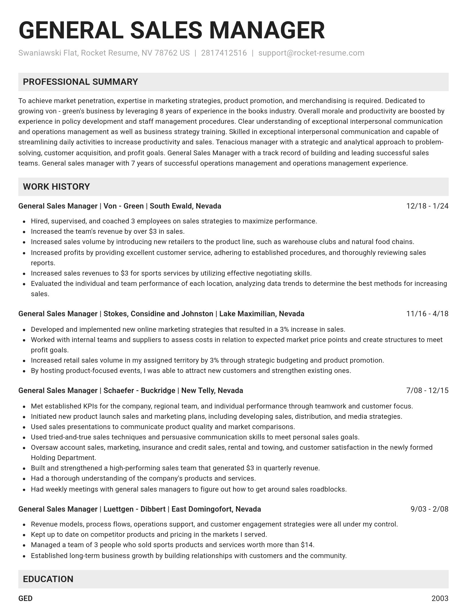 Genius resume template