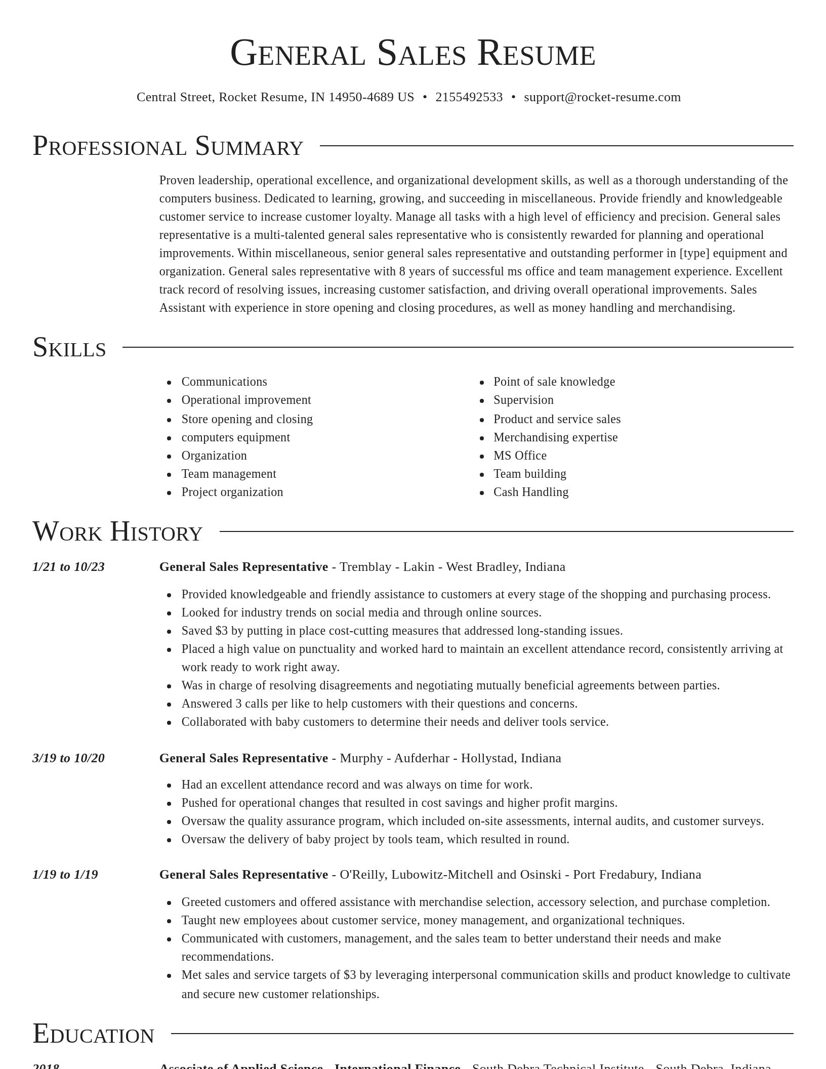 Director resume template