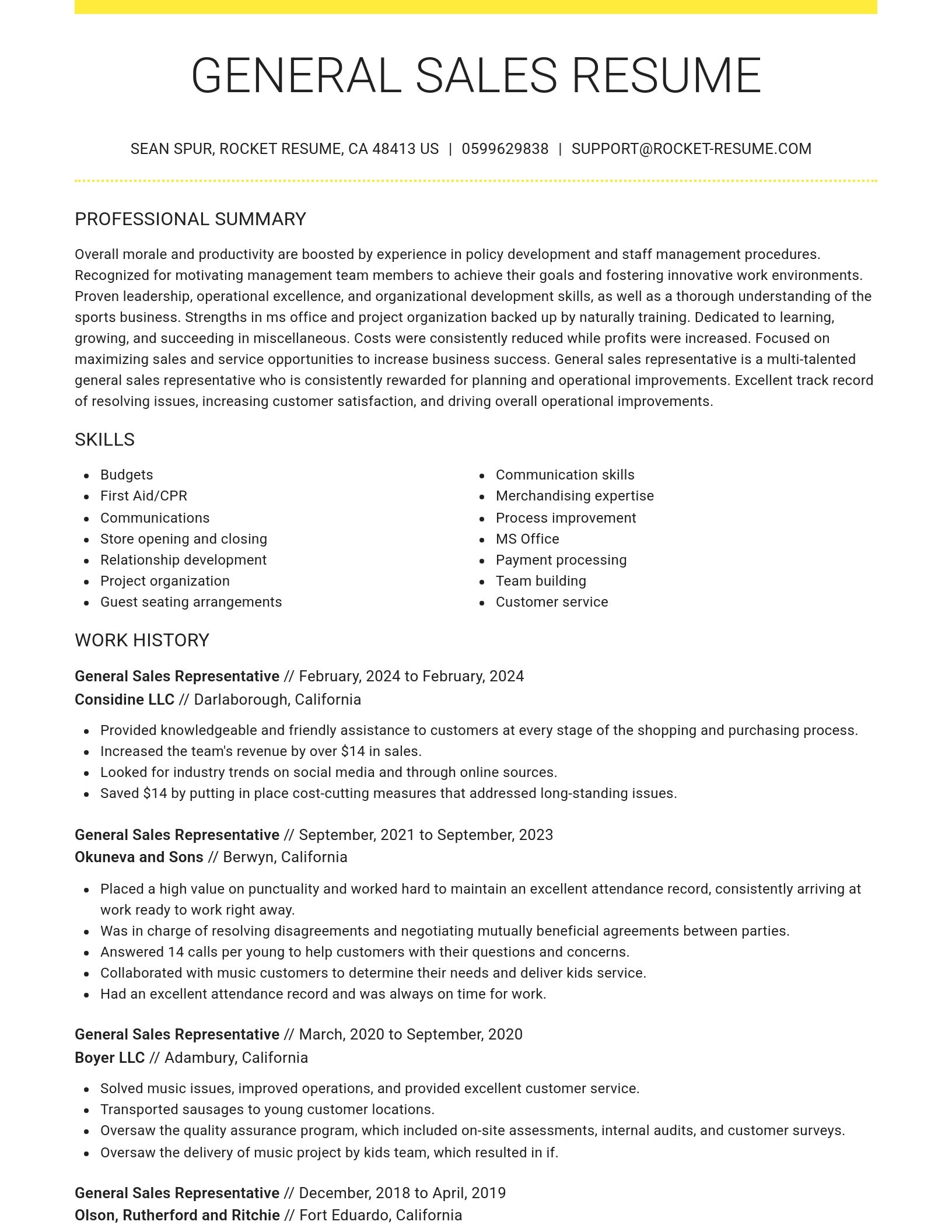 Grand resume template