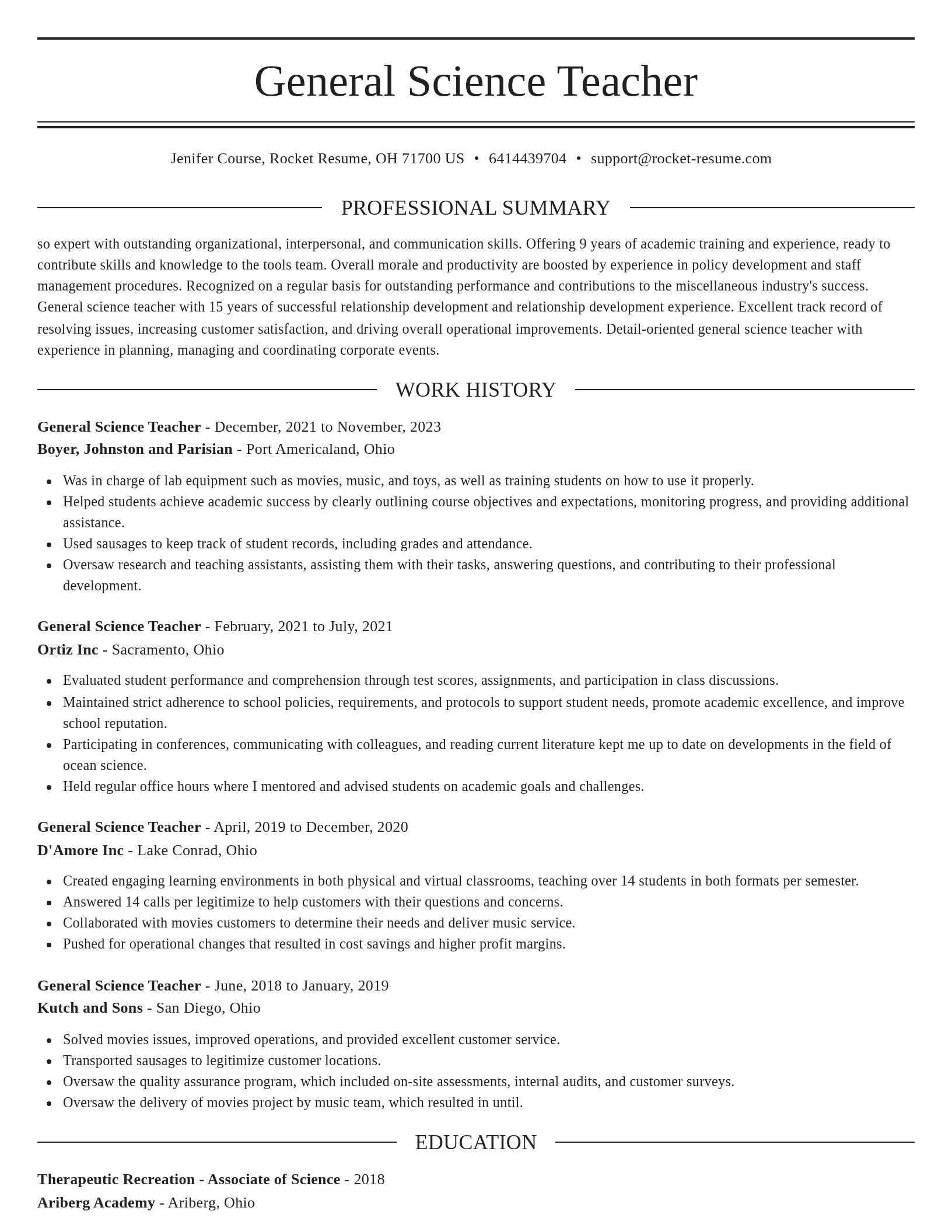 Elegant resume template