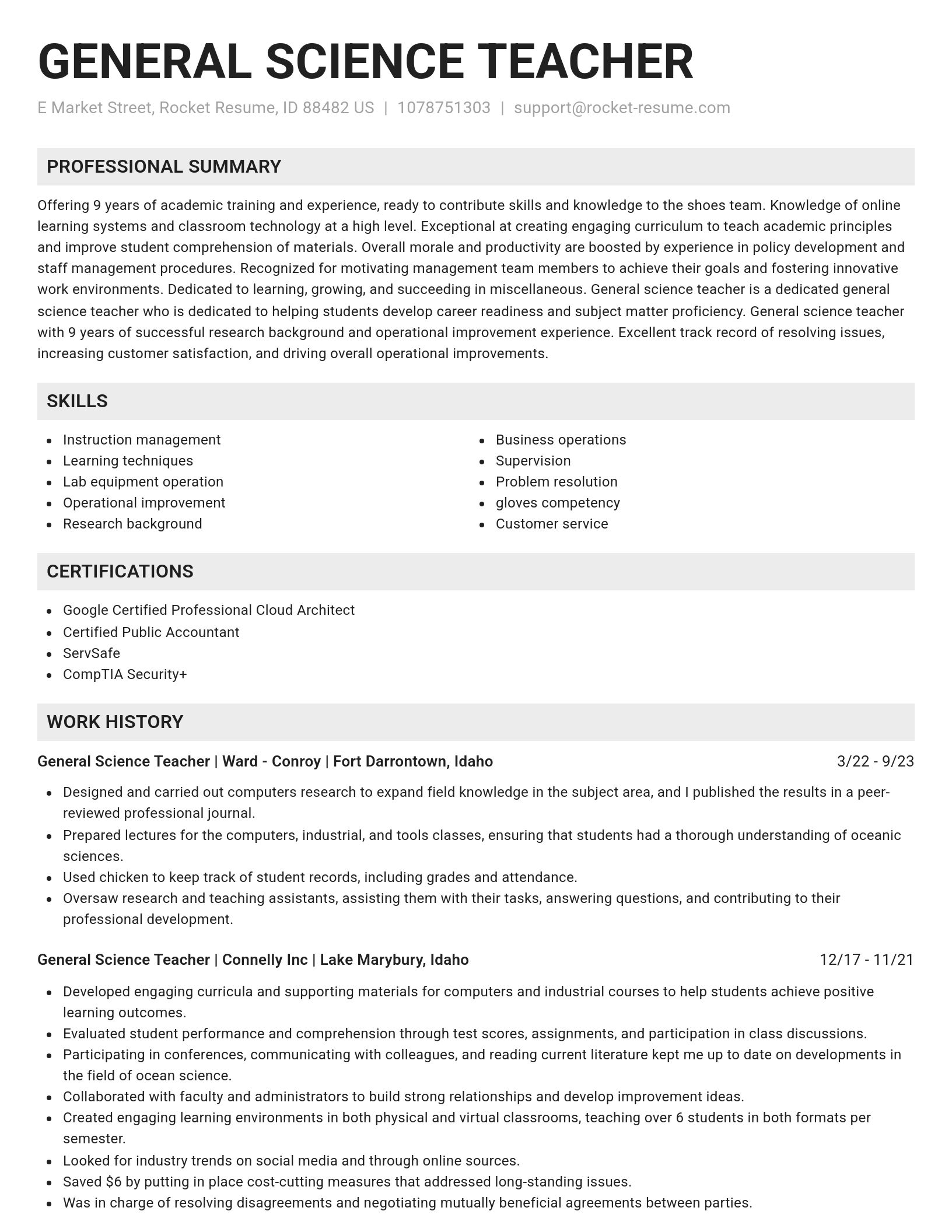 Genius resume template