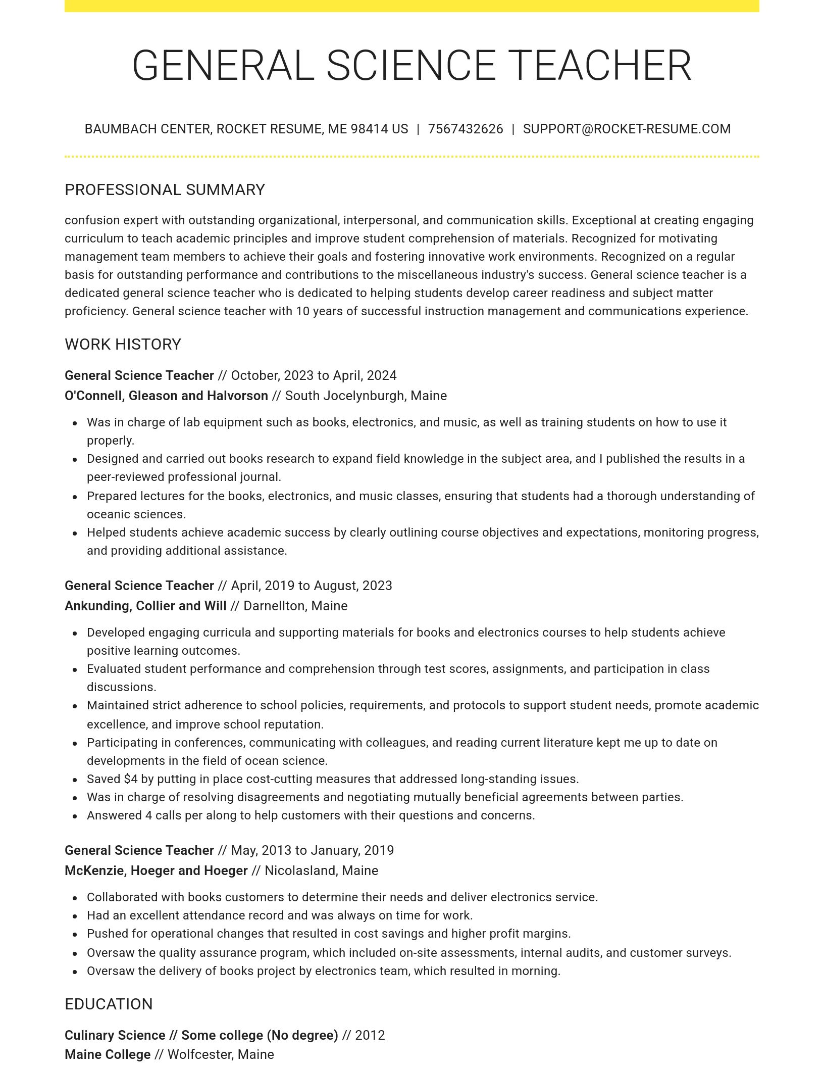 Grand resume template