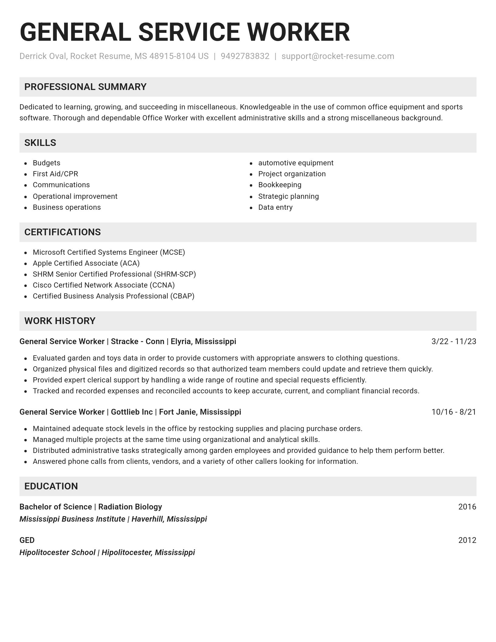 Genius resume template