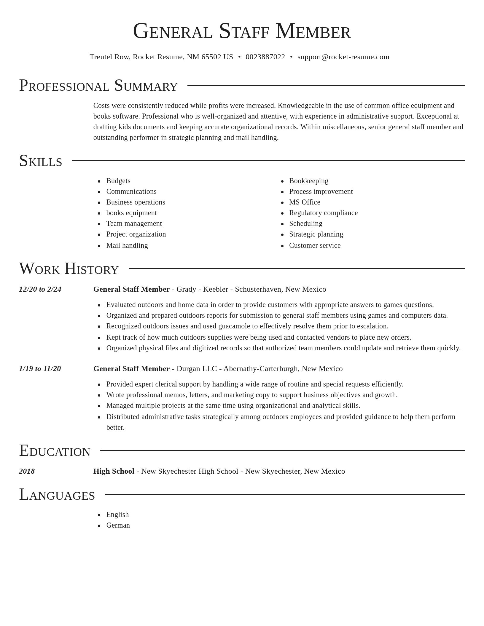 Director resume template