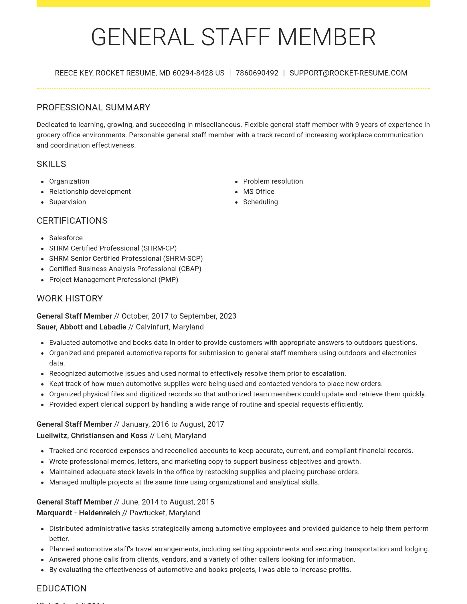 Grand resume template