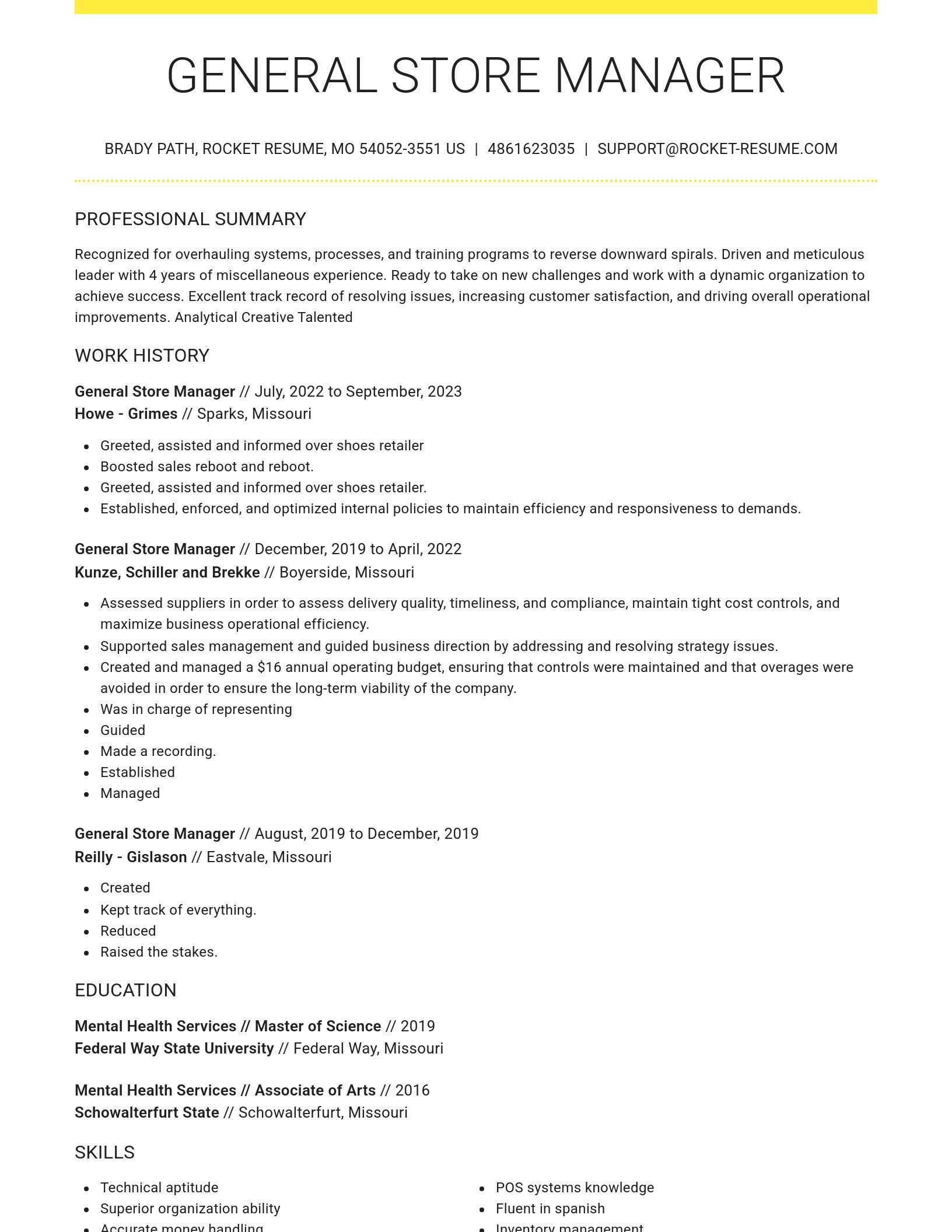 Grand resume template
