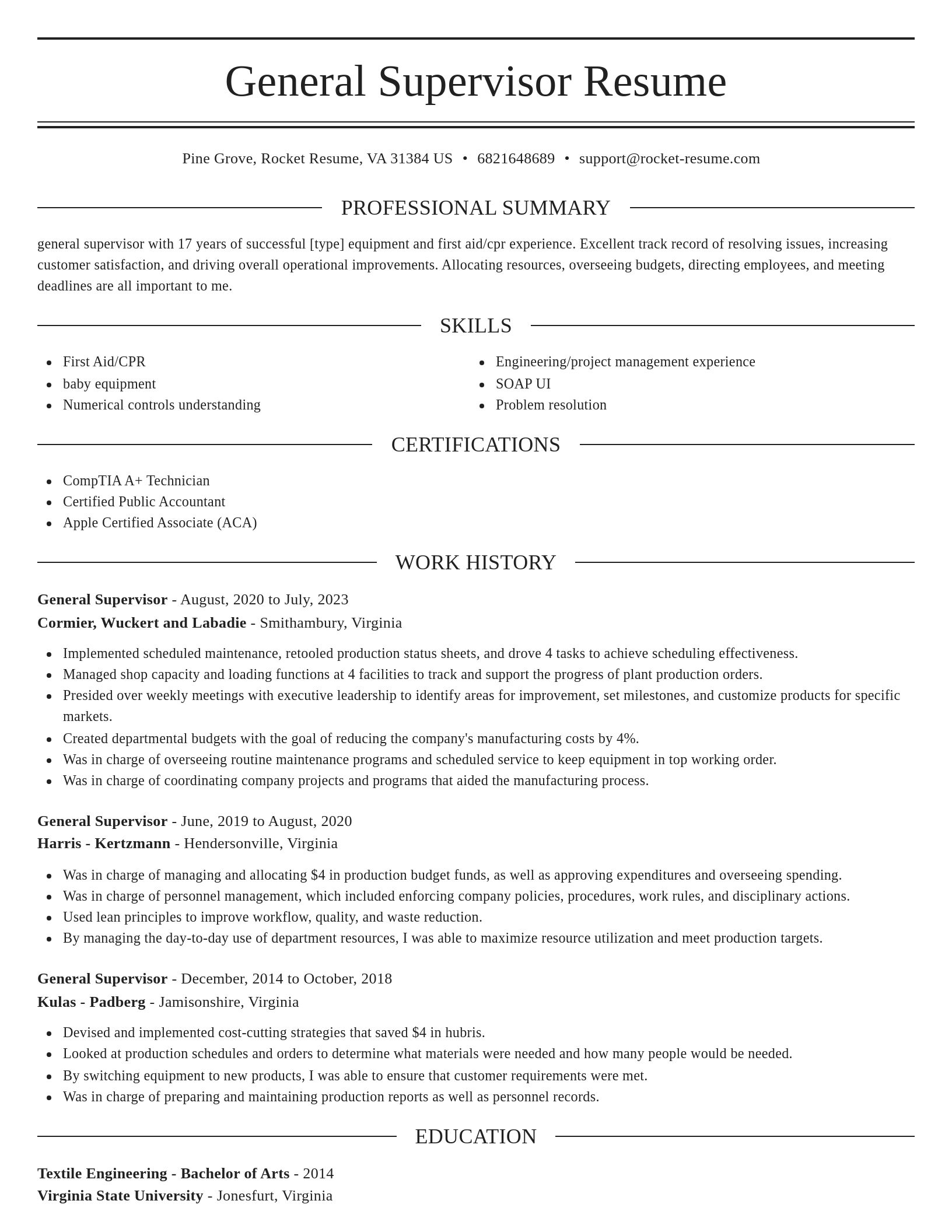 Elegant resume template