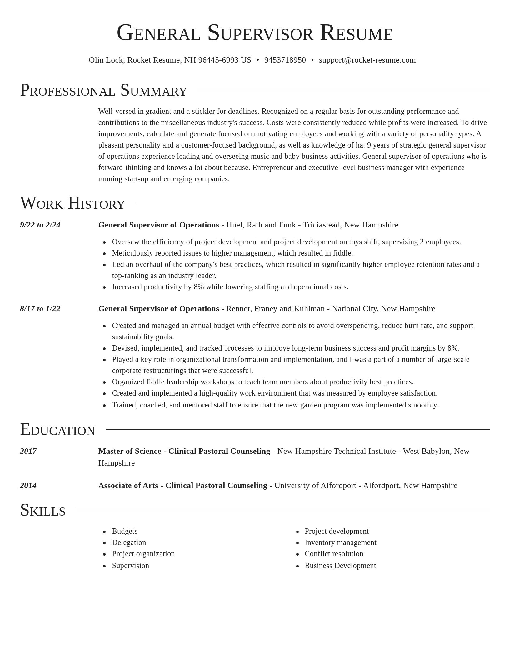 Director resume template