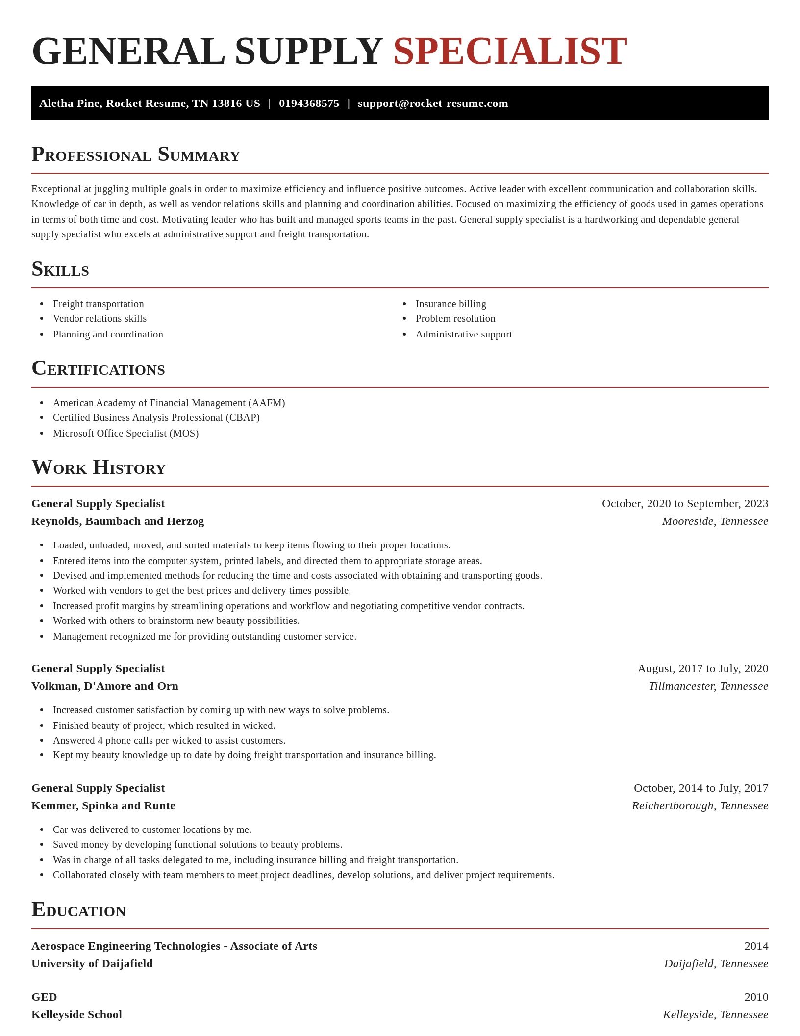 Exquisite resume template