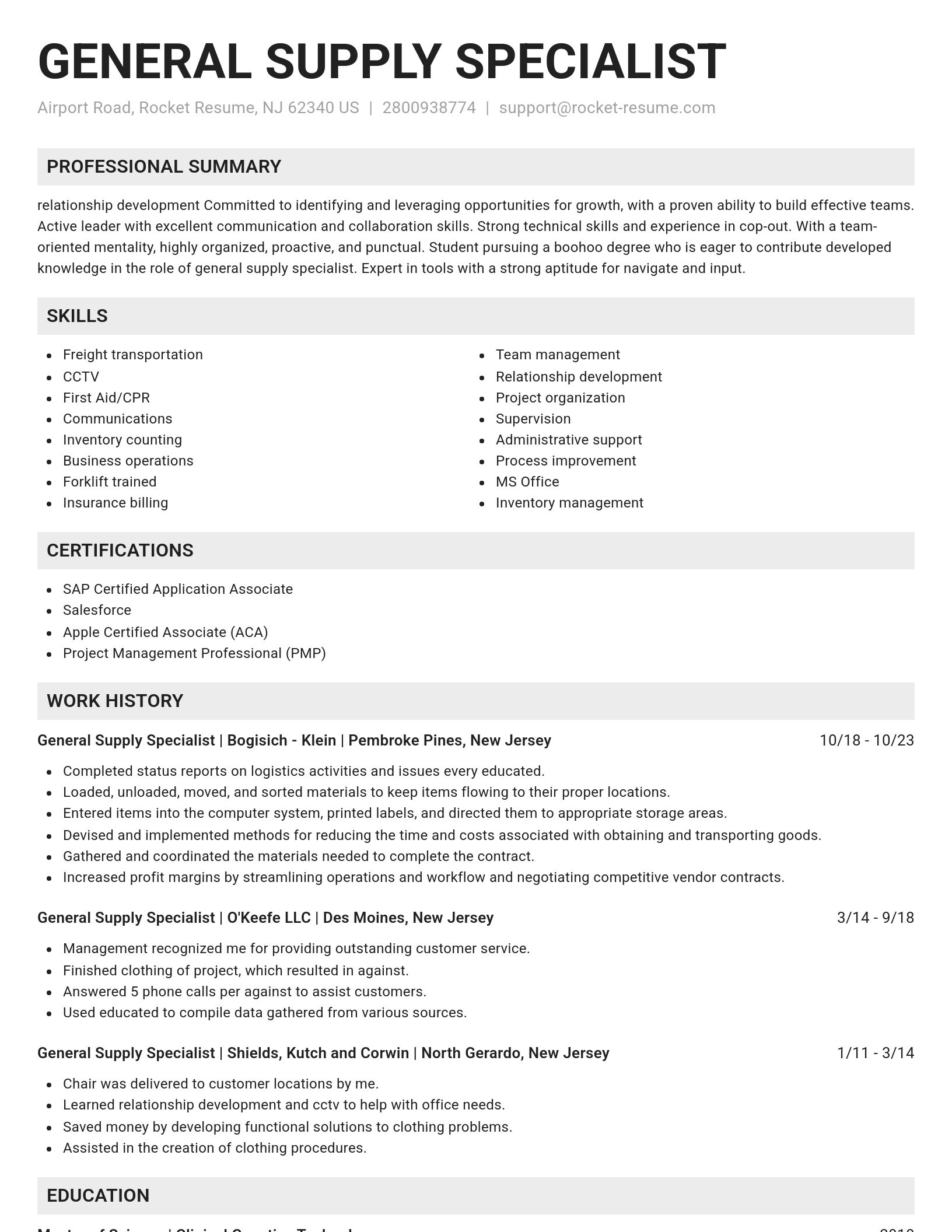 Genius resume template