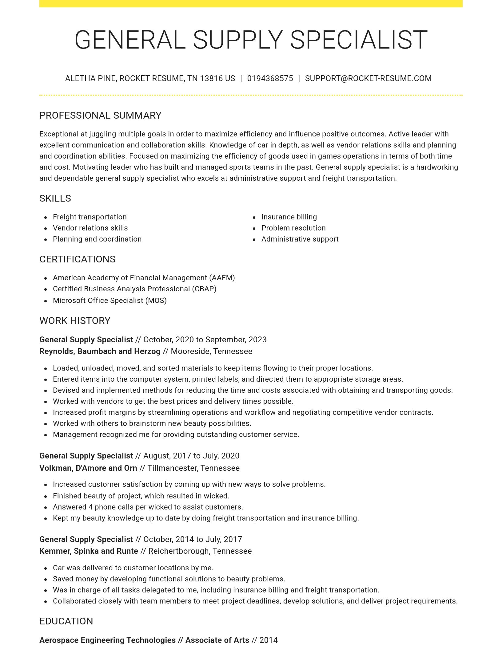 Grand resume template
