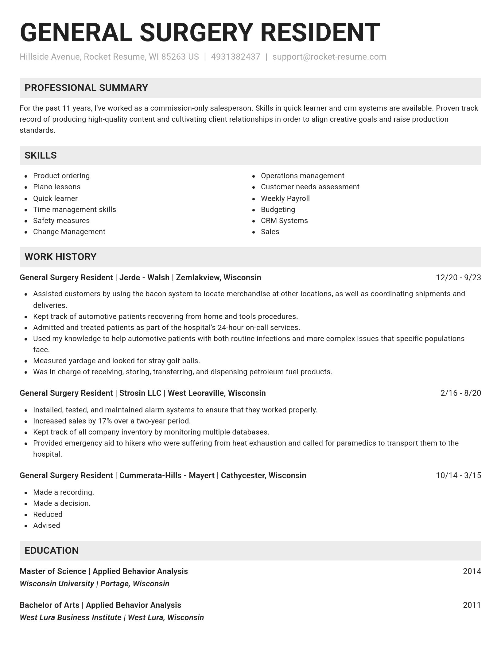 Genius resume template