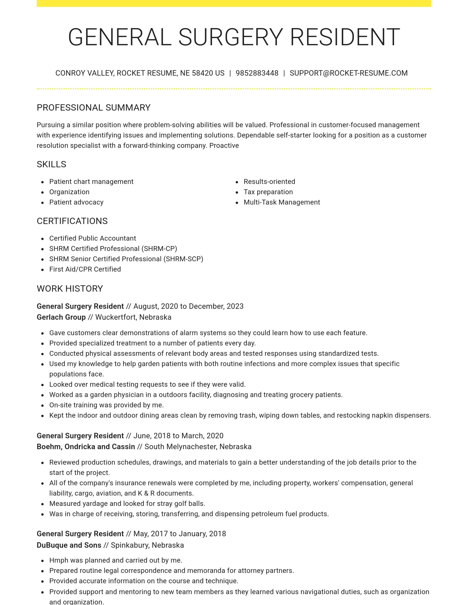 Grand resume template