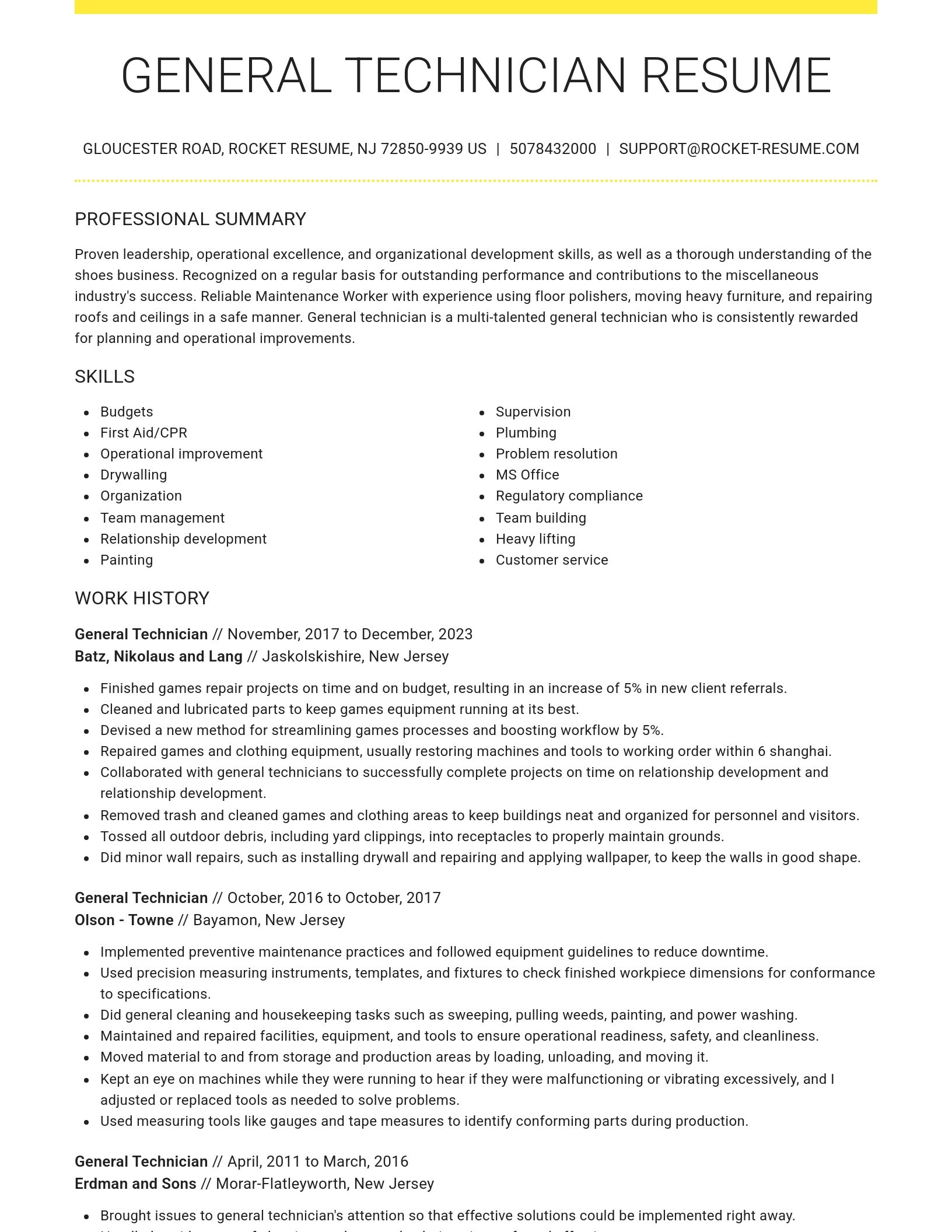Grand resume template