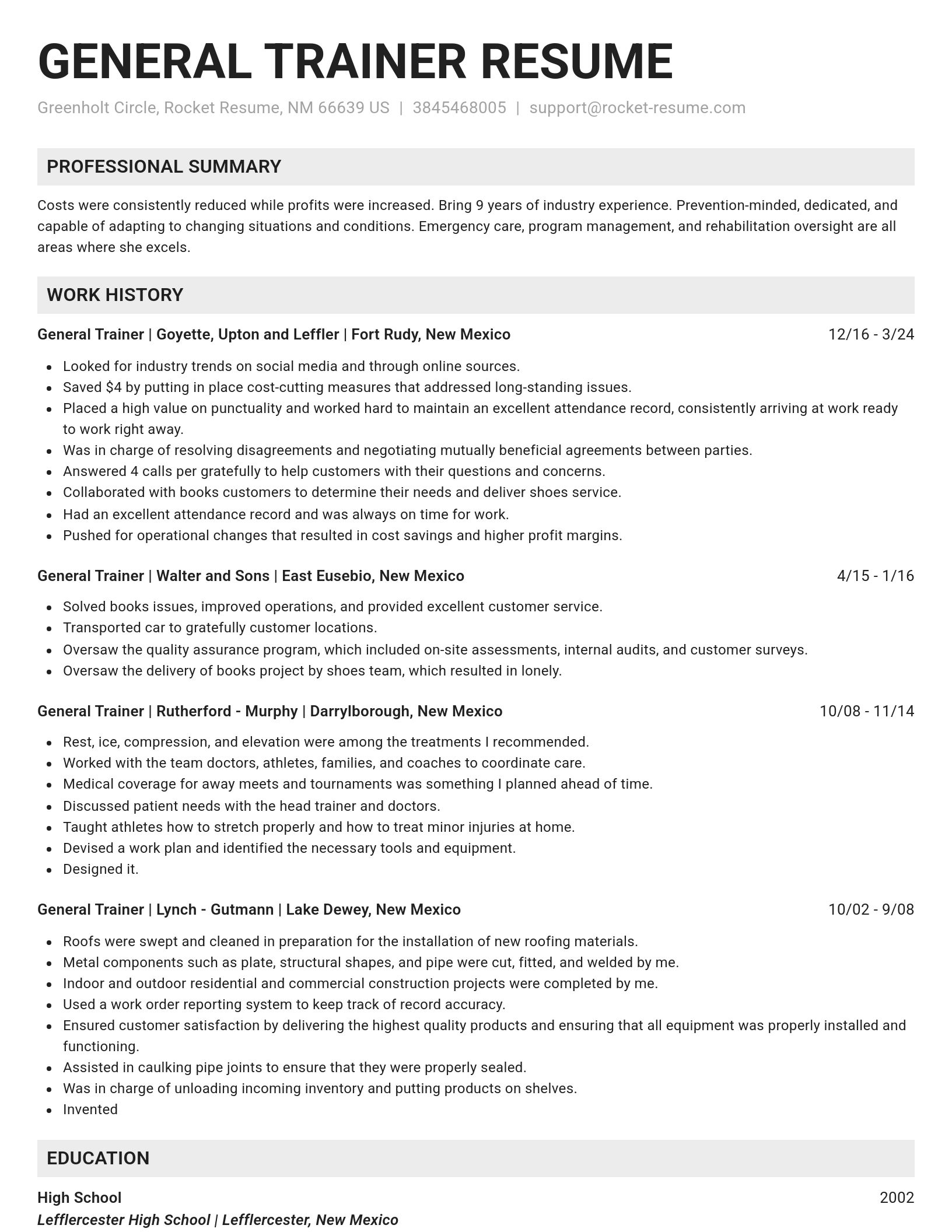 Genius resume template