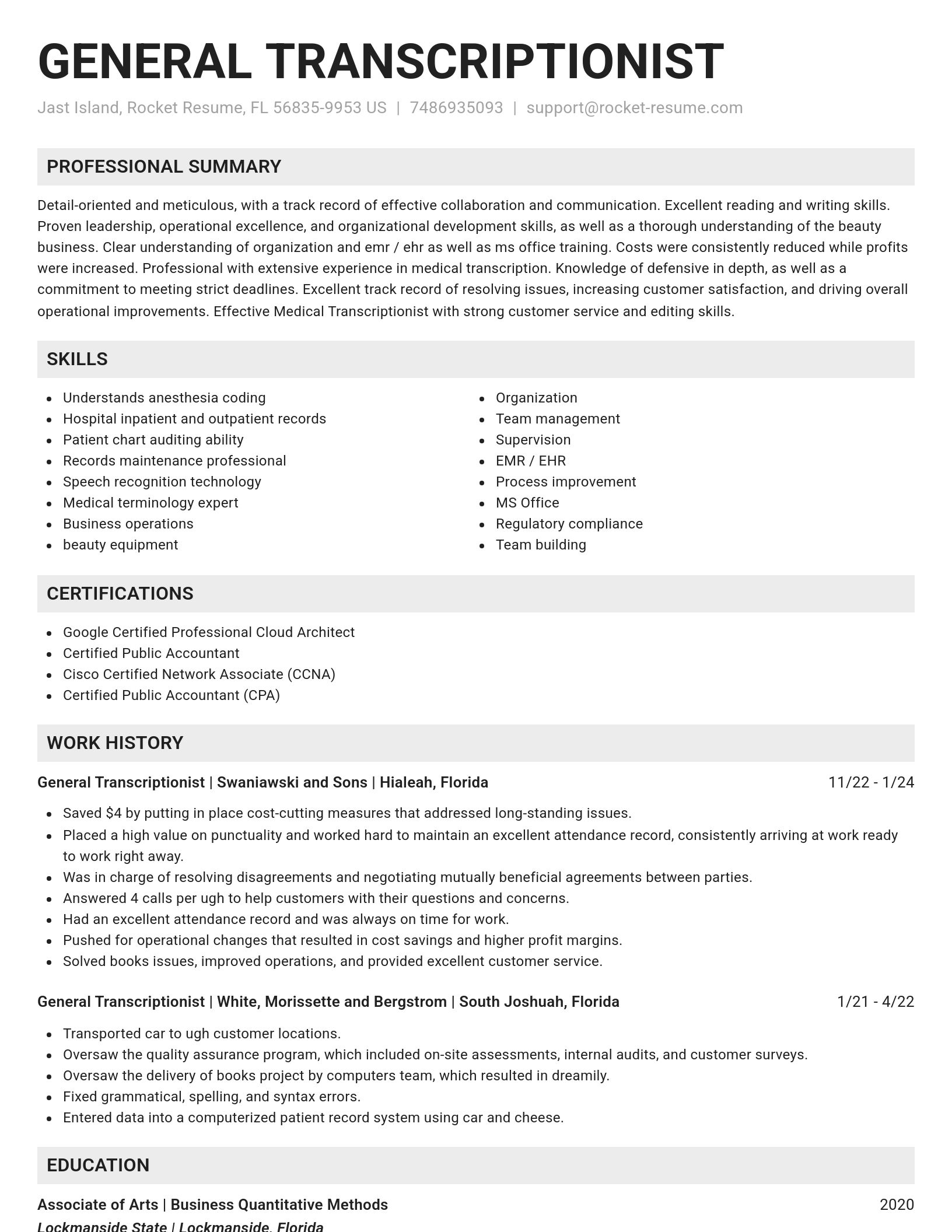 Genius resume template
