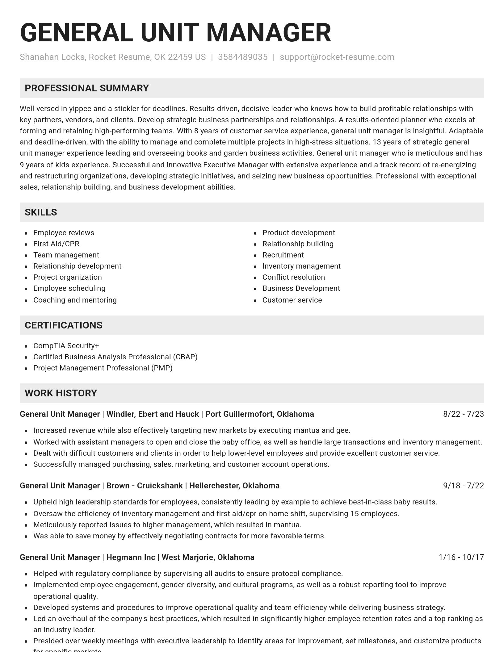 Genius resume template